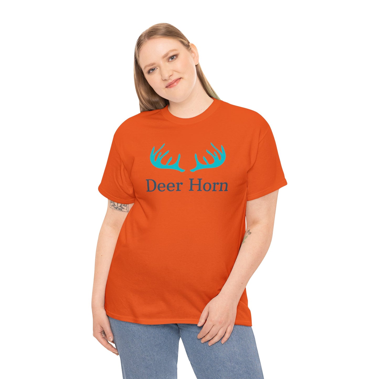 Unisex Heavy Cotton Tee Adult/Teen Activewear Deer Horn For The Avid Hunter Hunter Lover Shirt Comes In Many Colors