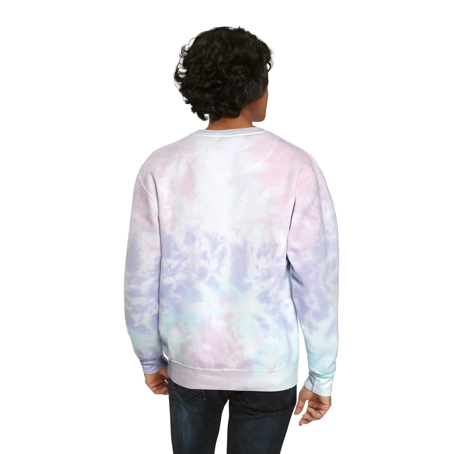 Unisex Tie-Dye Sweatshirt ADULT/TEEN CREWNECK ACTIVEWEAR BEST FRIENDS FOREVER IN PINK WHITE LETTERS PEACH HANDS PINKY PROMISE