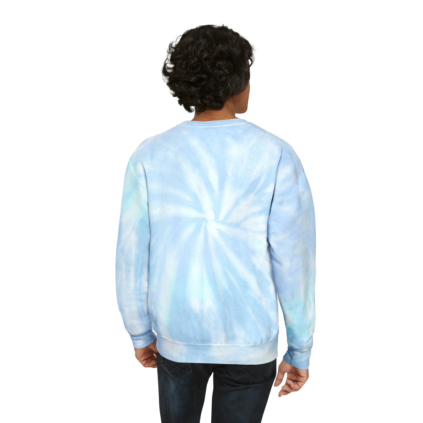 Unisex Tie-Dye Sweatshirt ADULT/TEEN ACTIVEWEAR TRANSFORMATION AND REBIRTH (MOTH) IN BLACK OUTLINES