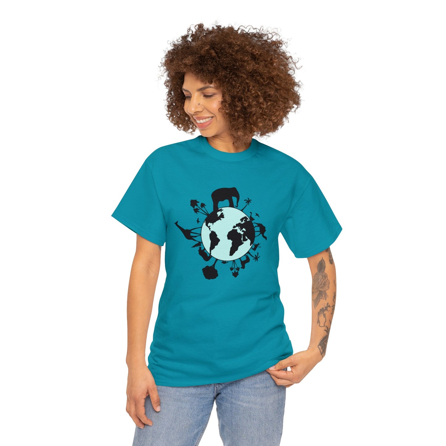 Unisex Heavy Cotton Tee Adult/Teen Activewear Save The Planet Shirt Comes In Many Colors