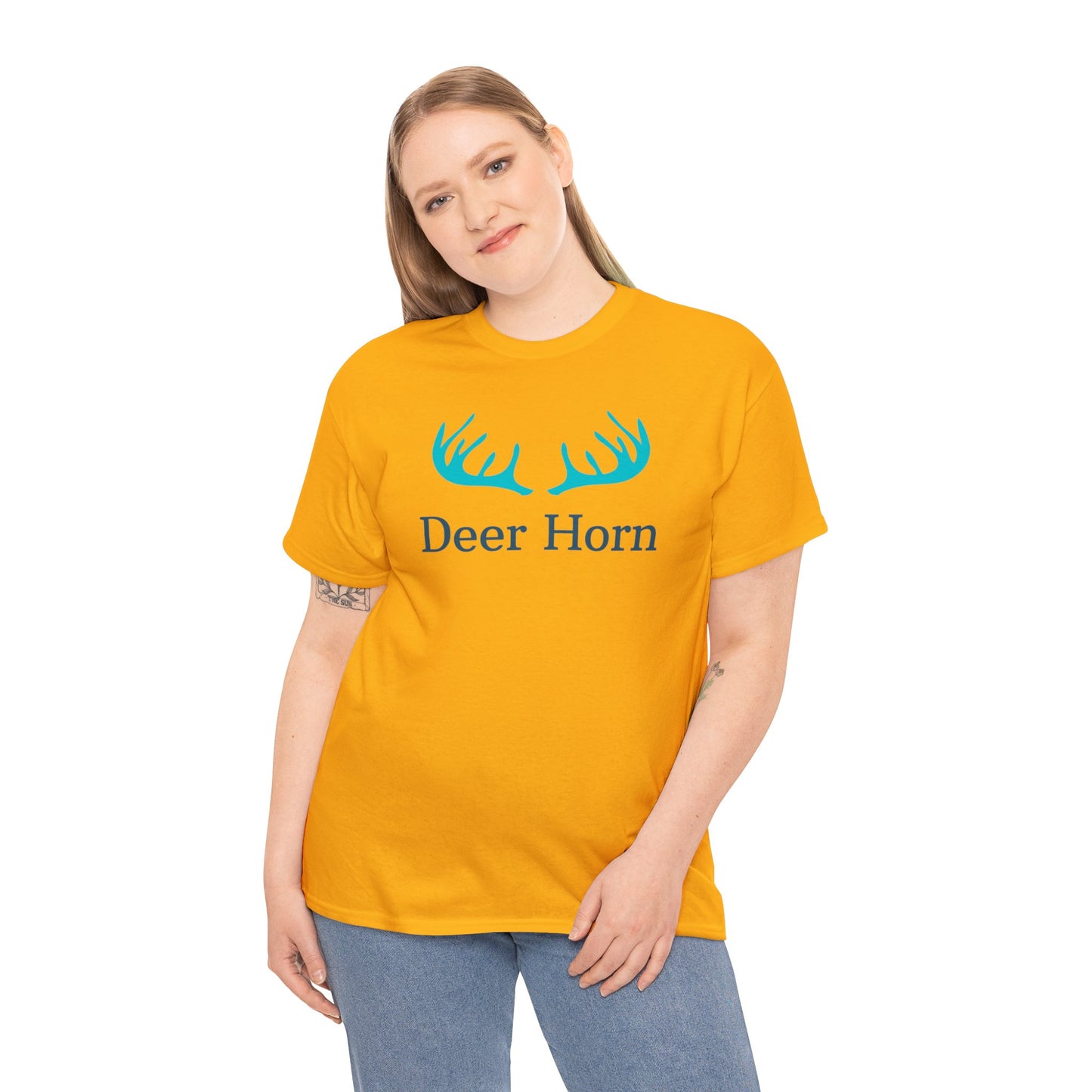 Unisex Heavy Cotton Tee Adult/Teen Activewear Deer Horn For The Avid Hunter Hunter Lover Shirt Comes In Many Colors