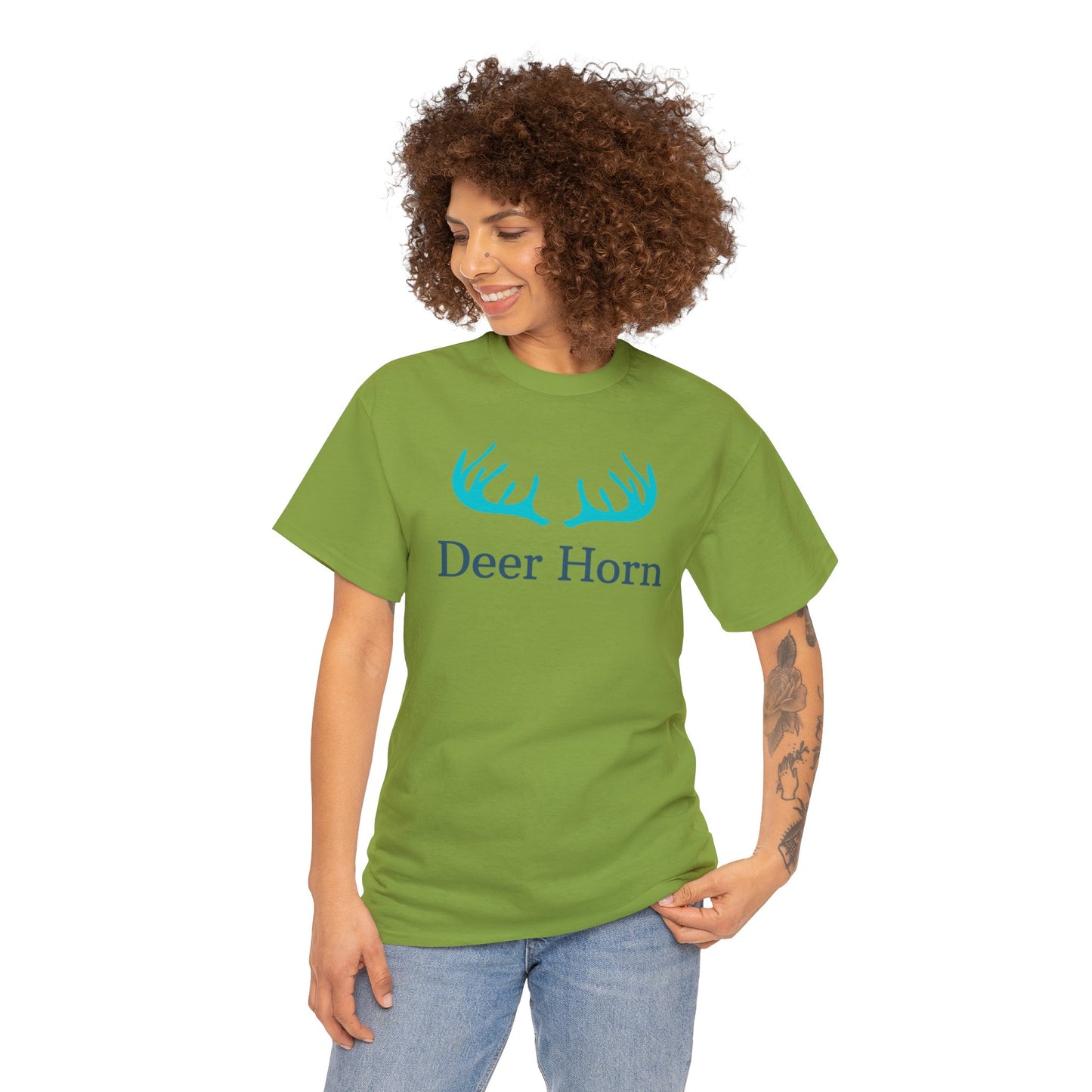 Unisex Heavy Cotton Tee Adult/Teen Activewear Deer Horn For The Avid Hunter Hunter Lover Shirt Comes In Many Colors