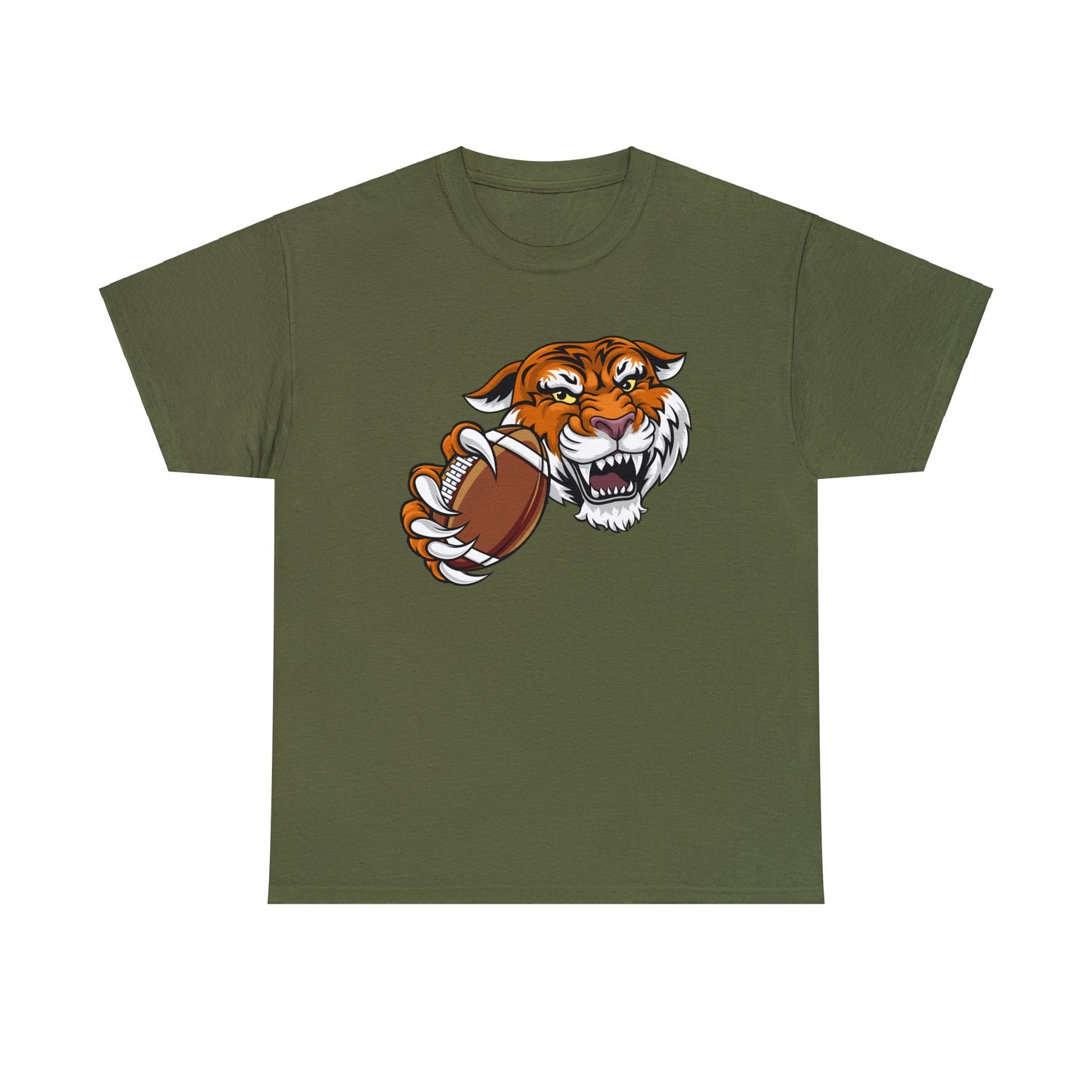 Unisex Heavy Cotton Tee Adult/Teen Activewear Tiger's Football Tea Generic Team Shirt Comes In Many Colors