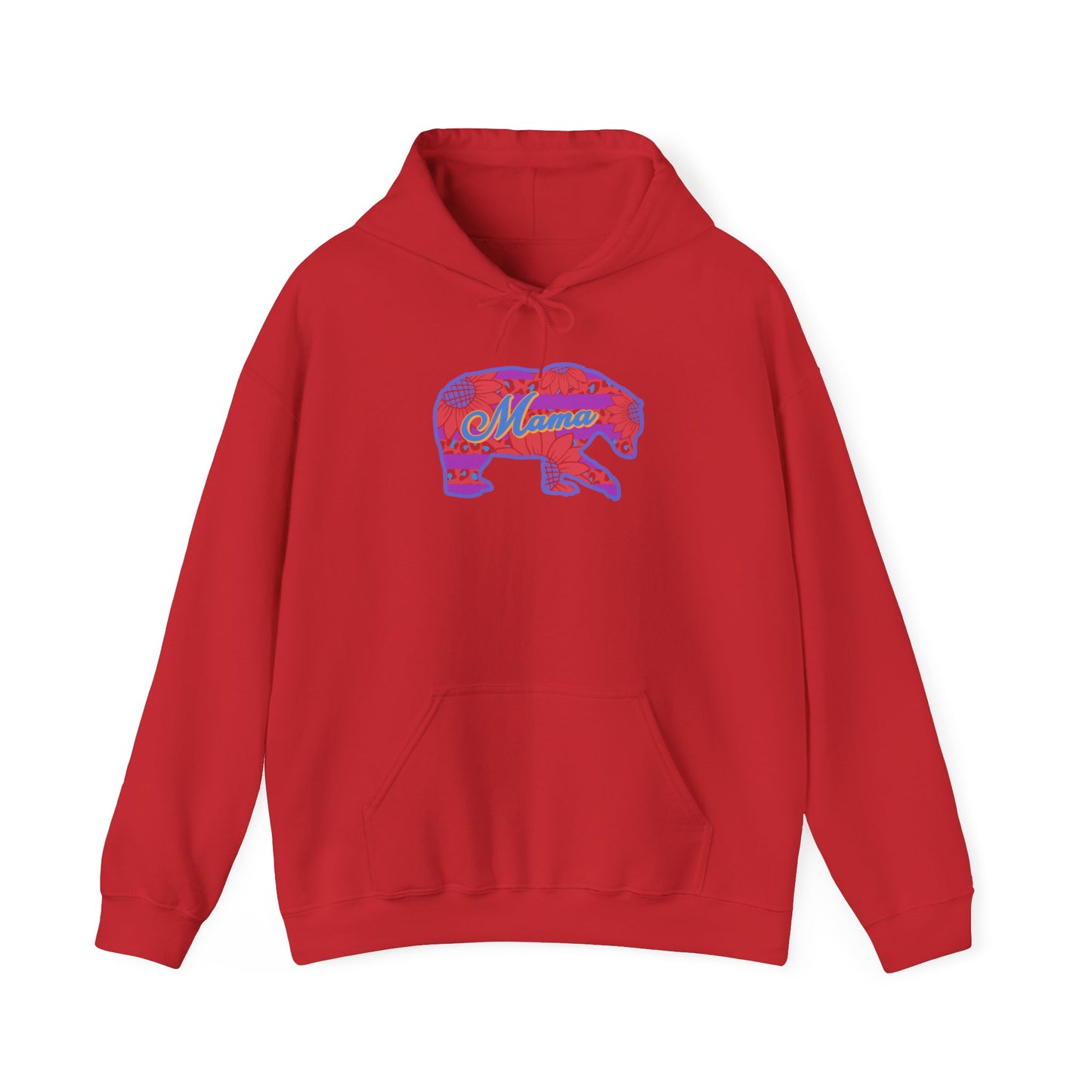 Unisex Heavy Blend™ Hooded Sweatshirt Adult Activewear Mama Bear Purple Bright Pink