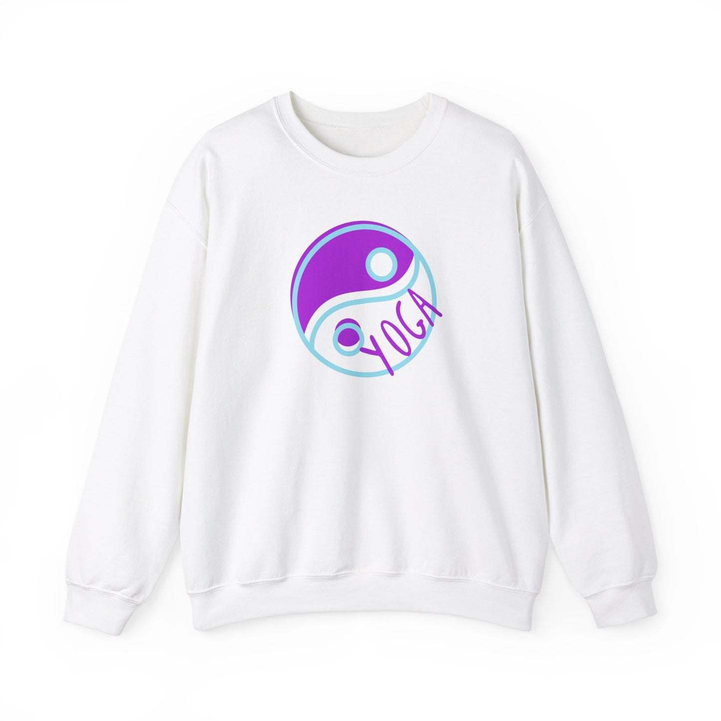 Unisex Heavy Blend™ Crewneck Sweatshirt ADULT/TEEN ACTIVEWEAR YIN-YANG  PURPLE TEAL-BLUE