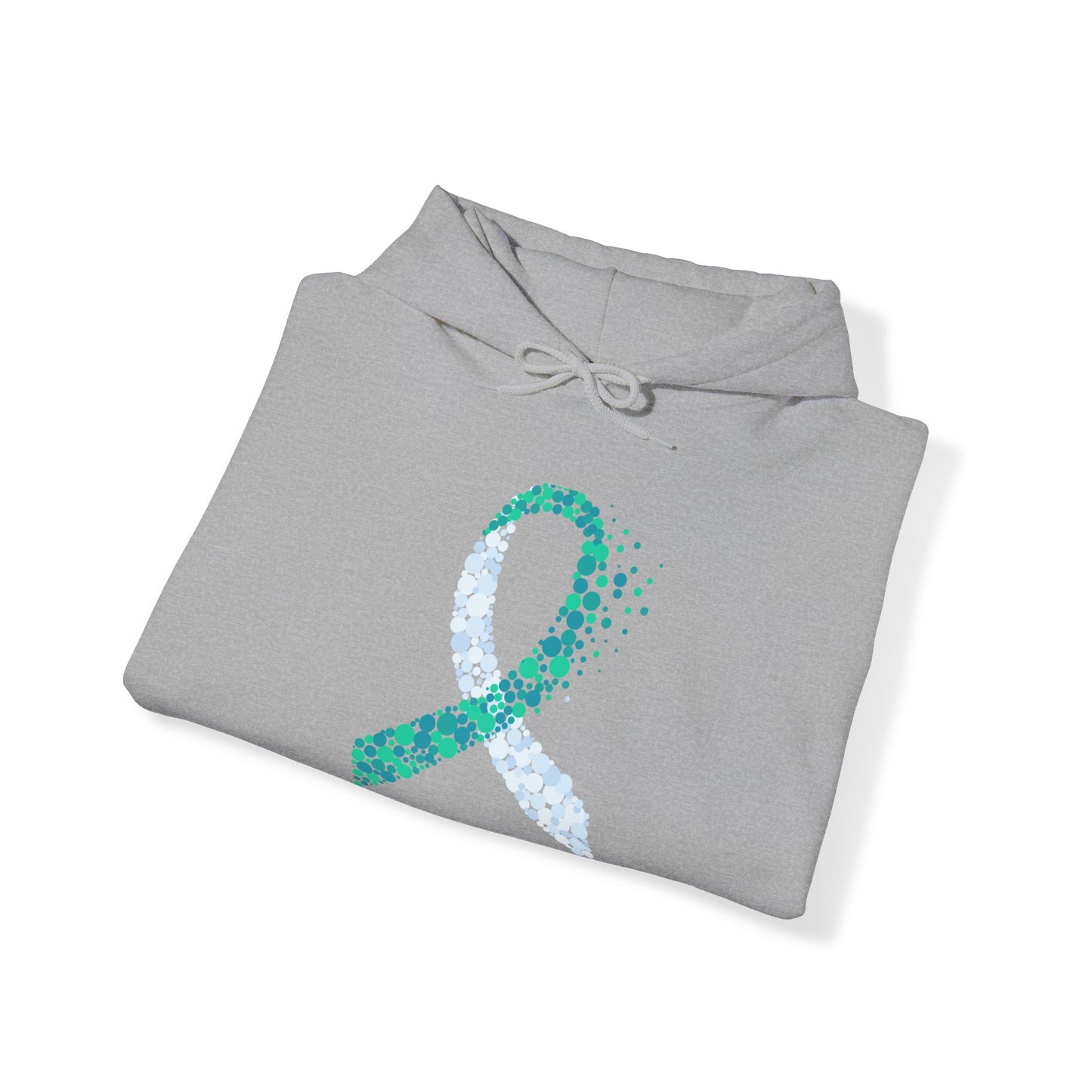 Unisex Heavy Blend™ Hooded Sweatshirt SUICIDE PREVENTION AWARENESS RIBBON TEAL/PURPLE ADULT/TEEN ACTIVEWEAR