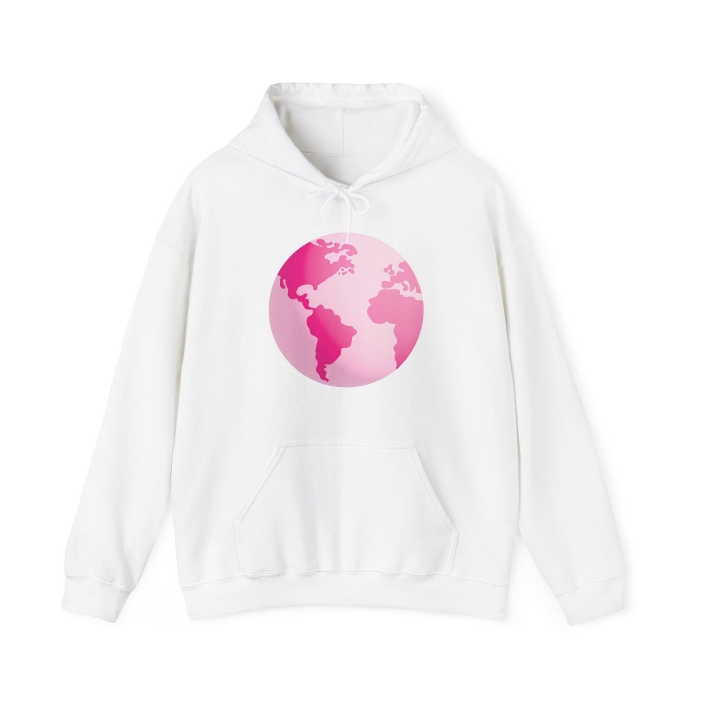 Unisex Heavy Blend™ Hooded Sweatshirt Adult/Teen Activewear on Front Pink World for Fighting Cancer and on Back Fight Cancer in Pink Writing