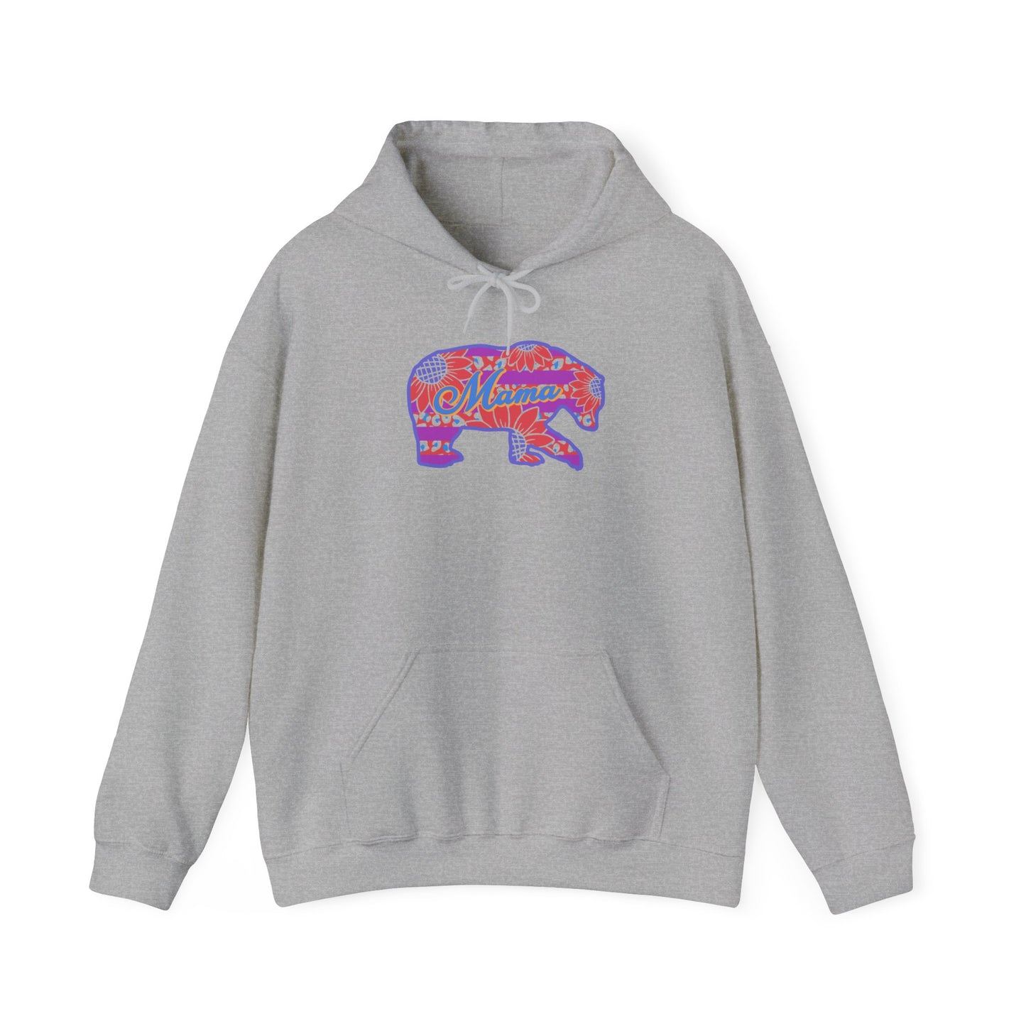 Unisex Heavy Blend™ Hooded Sweatshirt Adult Activewear Mama Bear Purple Bright Pink