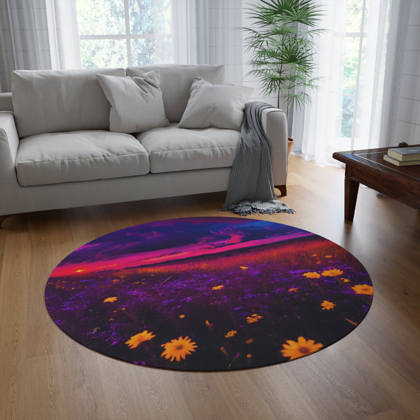 Round Rug Has Matching Products Sold Separate. One Comforter Two Pillow Sams And A Lamp, With Shipping Under 268$. Pick Your Own Image For Free Please Call, Matching Rugs Curtains And Clocks Also Available