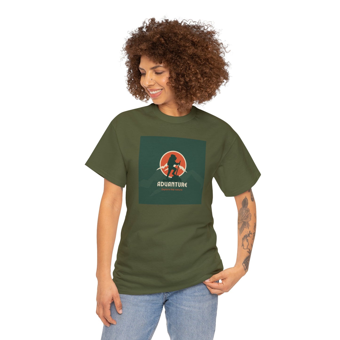 Unisex Heavy Cotton Tee Adult/Teen Activewear For That Adventurer Shirt Comes In Many Colors