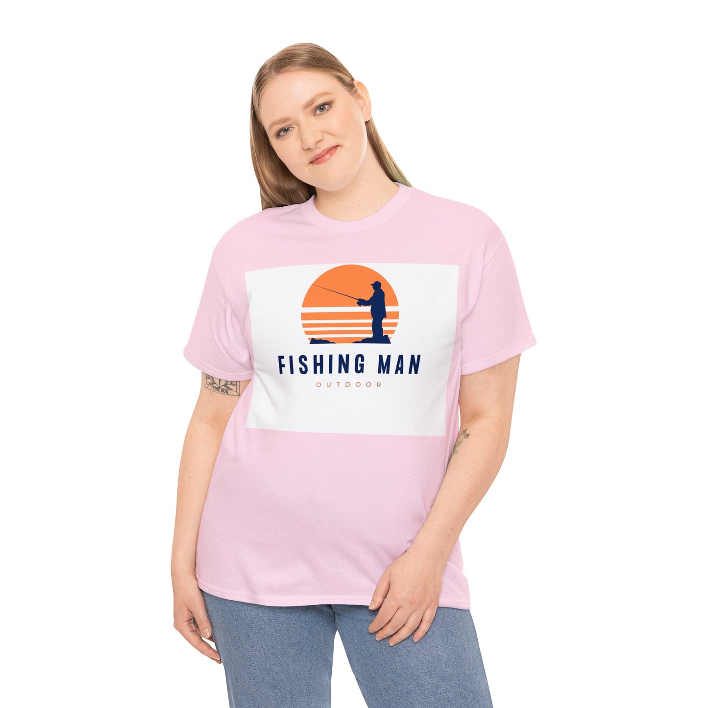 Unisex Heavy Cotton Tee Activewear Adult For That Fishing Man or Woman Fishing Lover Shirt Comes In Many Colors