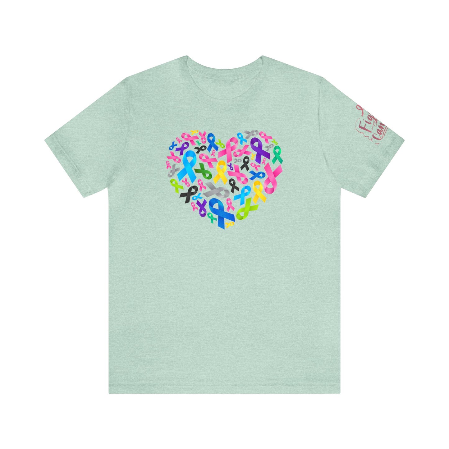 Unisex Jersey Short Sleeve Tee Adult/Teen Activewear Blue Ribbon for Child Abuse Yellow Ribbon for Child Cancer Purple Ribbon for Domestic Violence and Pink for Breast Cancer Awareness