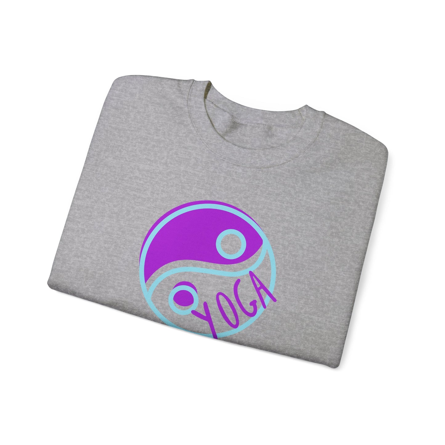 Unisex Heavy Blend™ Crewneck Sweatshirt ADULT/TEEN ACTIVEWEAR YIN-YANG  PURPLE TEAL-BLUE