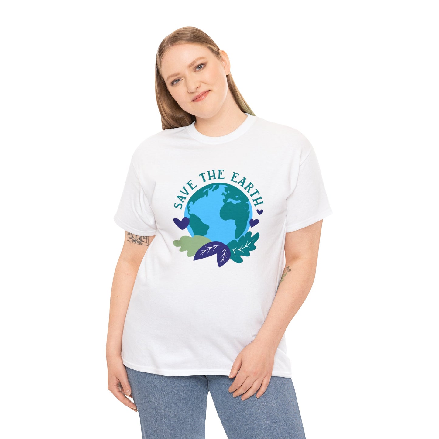 Unisex Heavy Cotton Tee Adult/Teen Activewear Shirt Comes In Many Colors Save The Earth