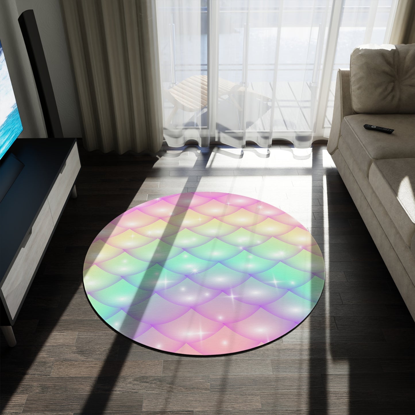 Round Rug Has Matching Products Sold Separate. Use Your Own Image Free Give Me a Jingle