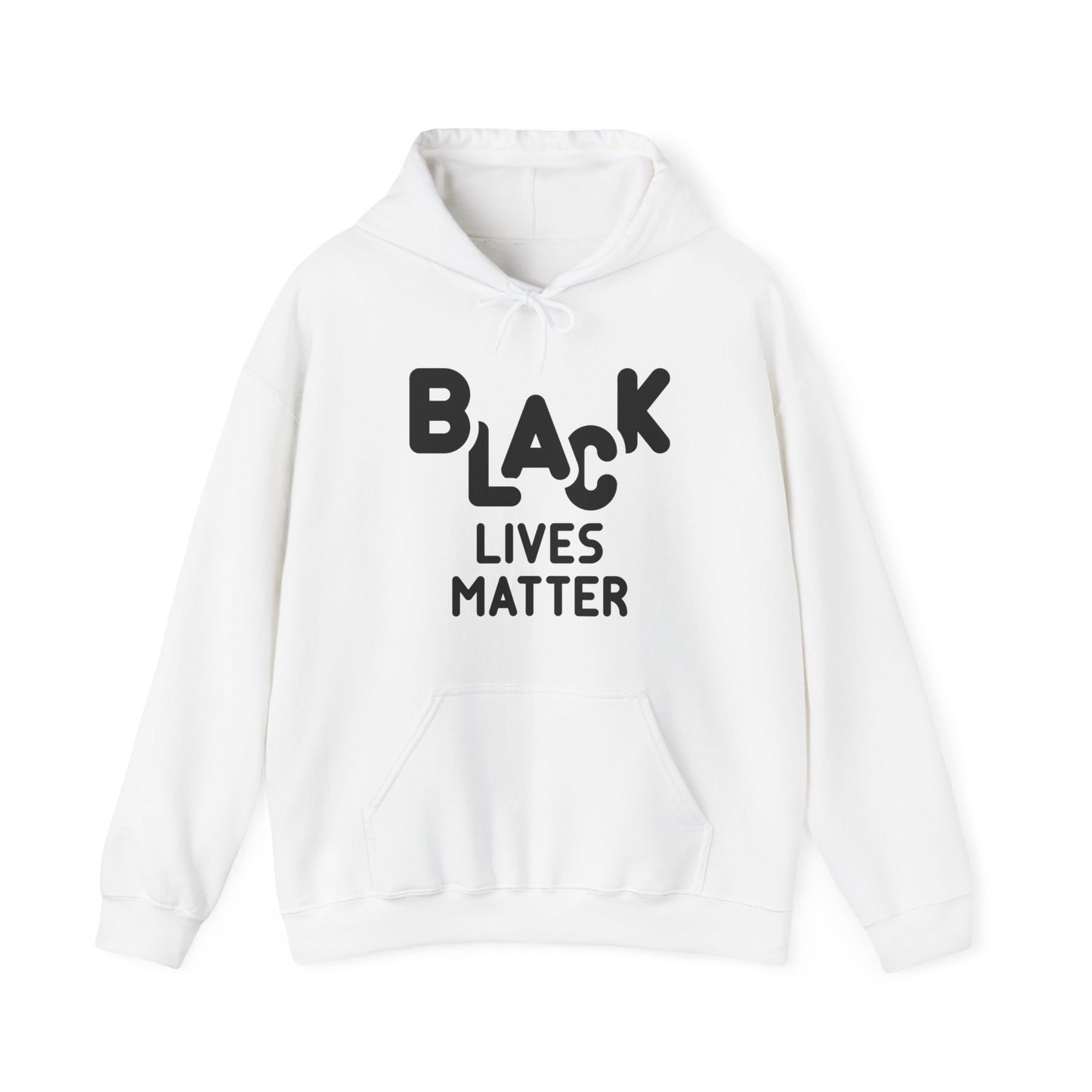 Unisex Heavy Blend™ Hooded Sweatshirt Adult/Teen Activewear Black Lives Matter in Black Writing