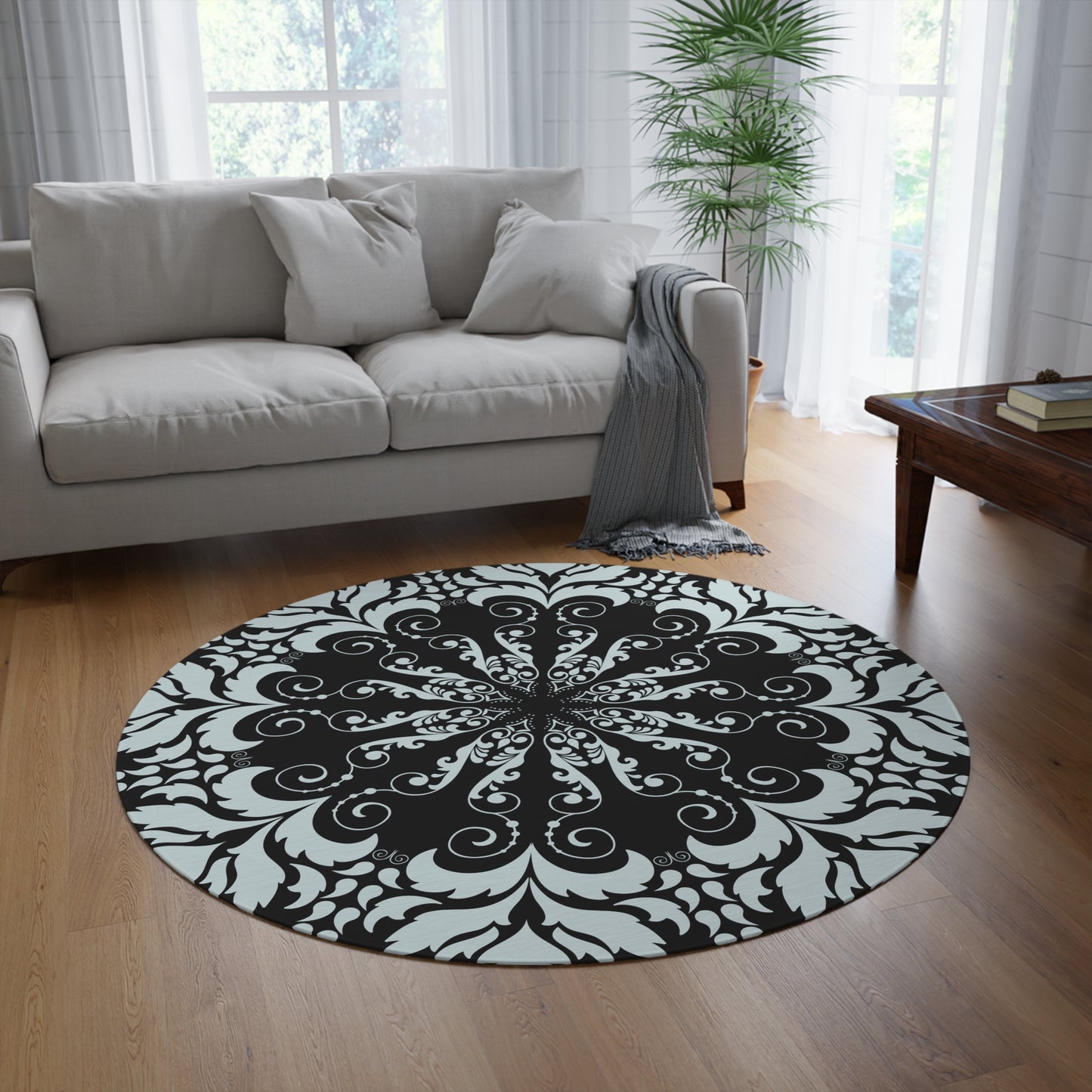 Round Rug Are Available To Be Made To Match Any Product Including Pillow Shams, Curtains, Rugs, Clocks, and More Please Call 1-603-377-1833 Can Be Done In 24 Hours