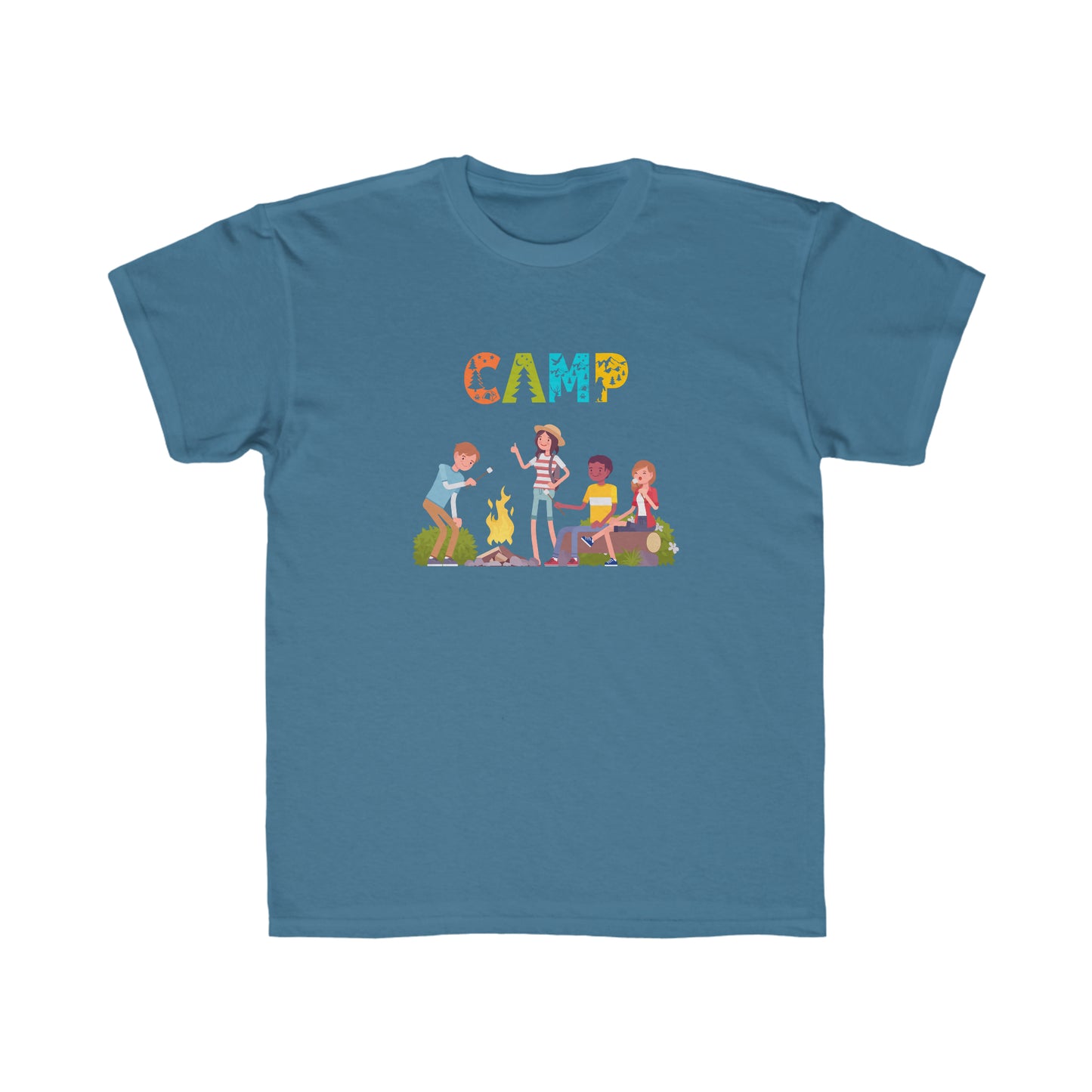Kids Regular Fit Tee Unisex Activewear Under 12$ Comes In Many Colors Great For Camping And Summer