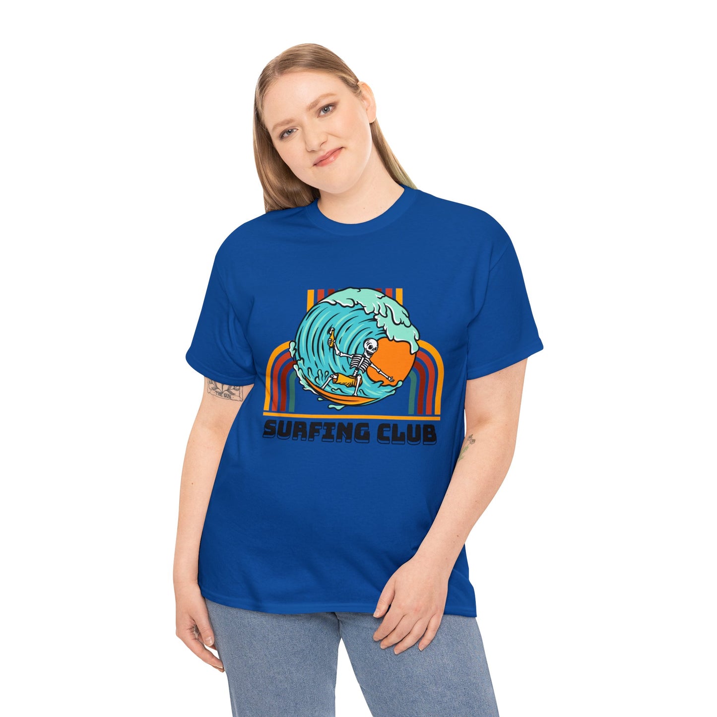 Unisex Heavy Cotton Tee adult/Teen Surfing Club Shirt Comes In Many Colors