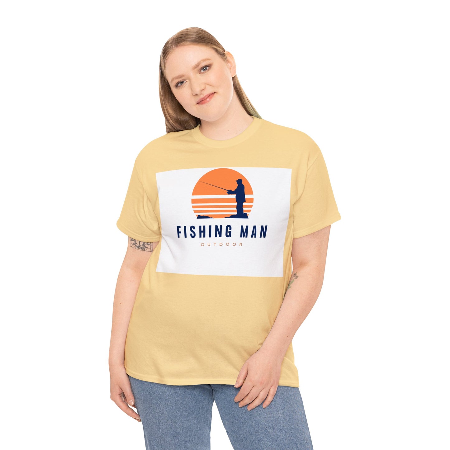 Unisex Heavy Cotton Tee Activewear Adult For That Fishing Man or Woman Fishing Lover Shirt Comes In Many Colors