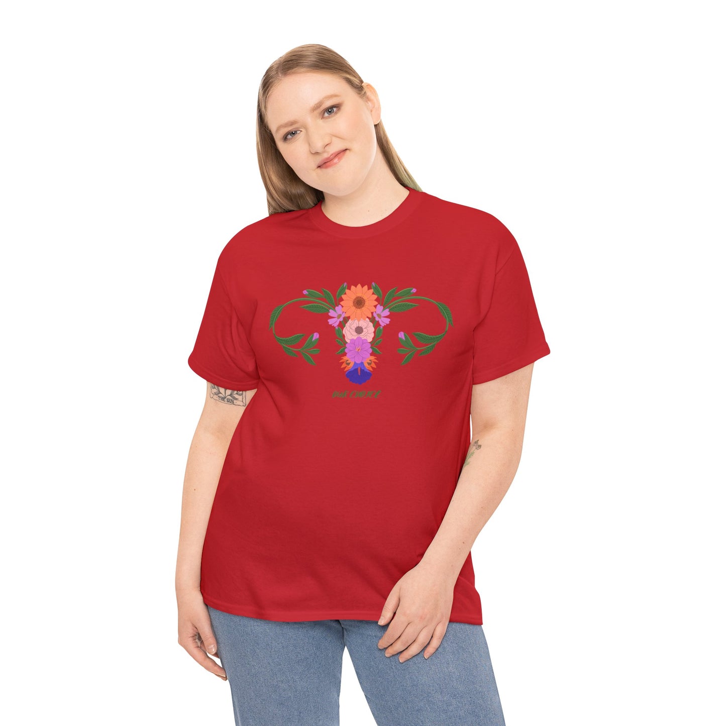 Unisex Heavy Cotton Tee Adult/Teen Activewear Shirt Comes In Many Colors Our Bodies Our Choice