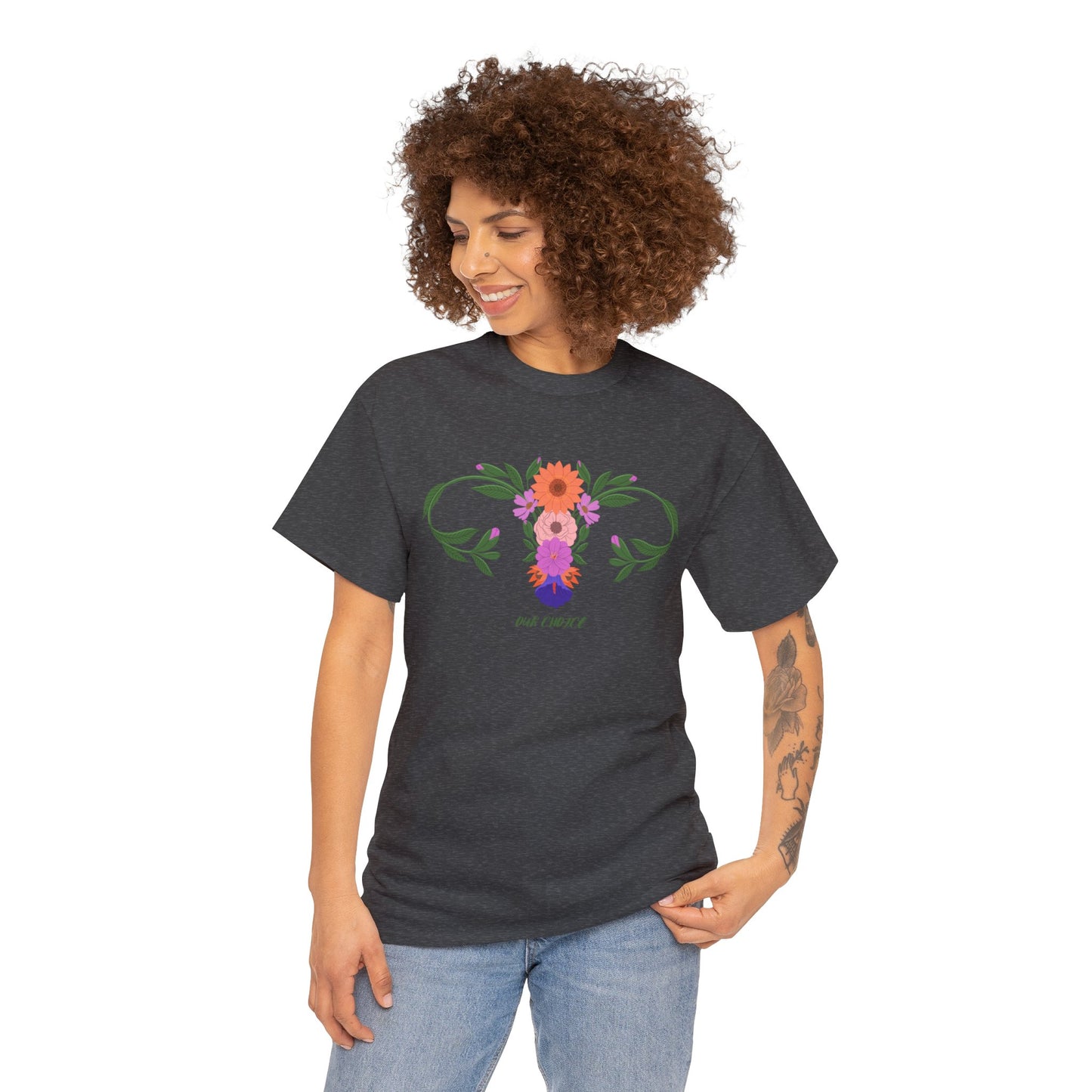 Unisex Heavy Cotton Tee Adult/Teen Activewear Shirt Comes In Many Colors Our Bodies Our Choice