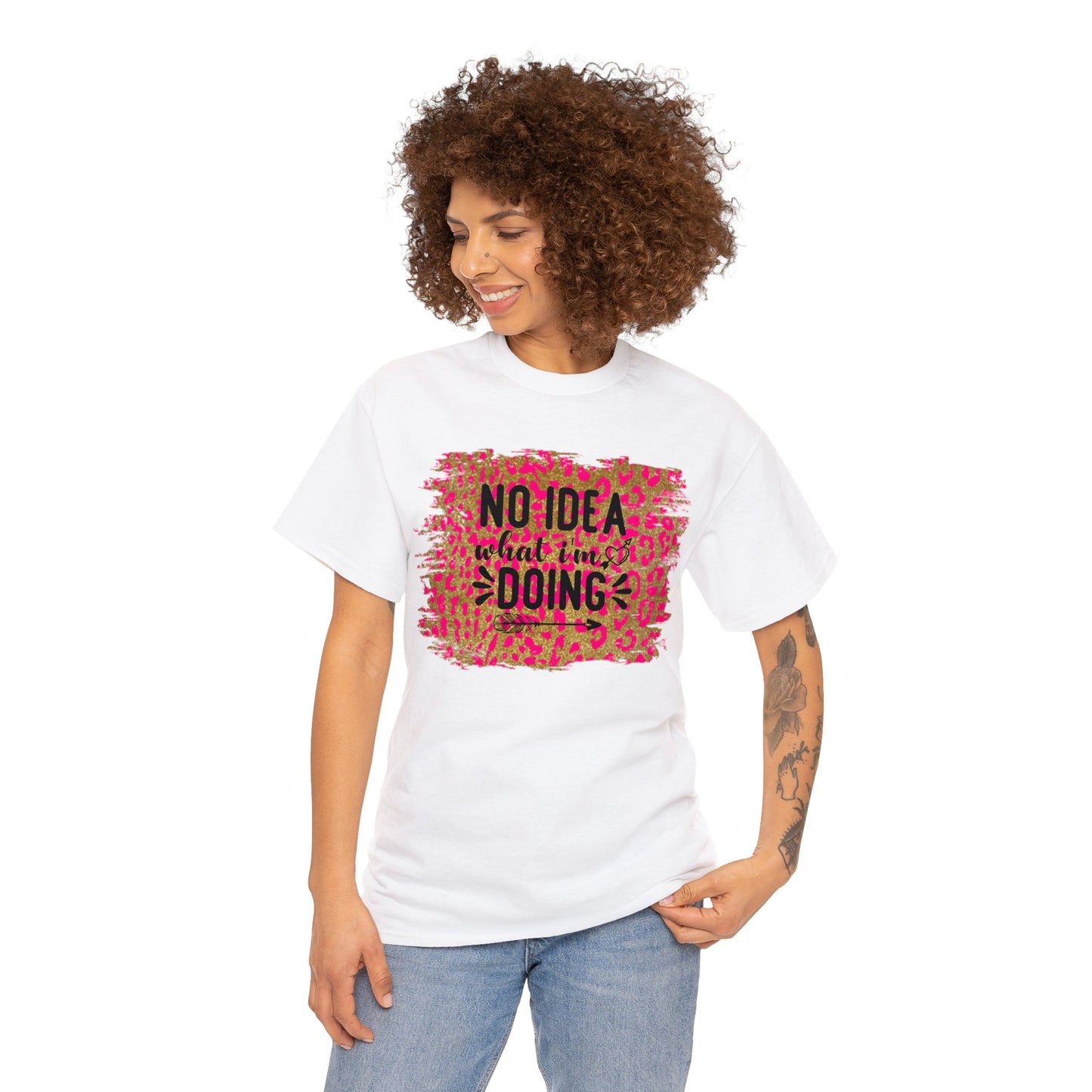 Unisex Heavy Cotton Tee Adult/Teen Activewear No Idea What I'm Doing