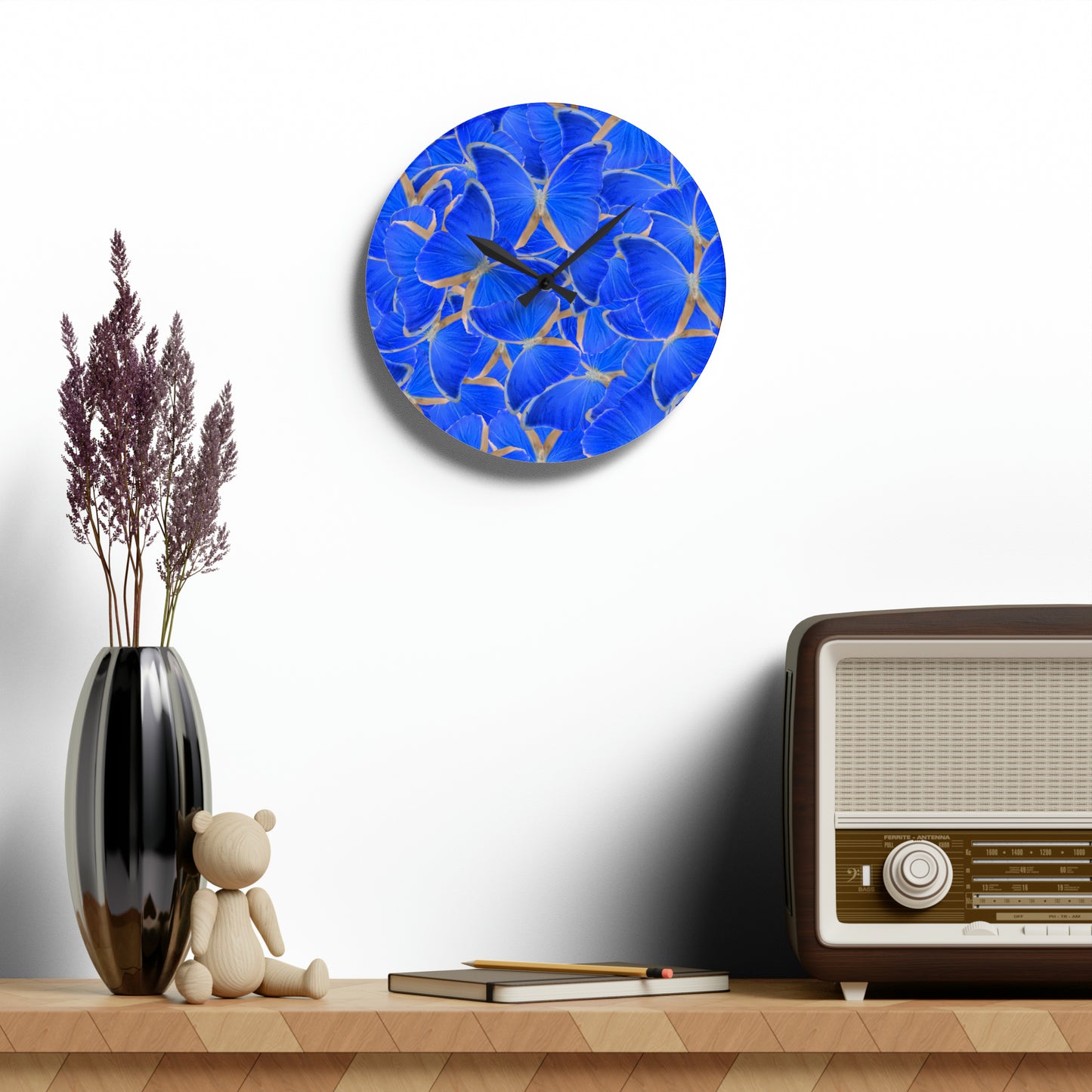 Clock Wall Clock Square Round