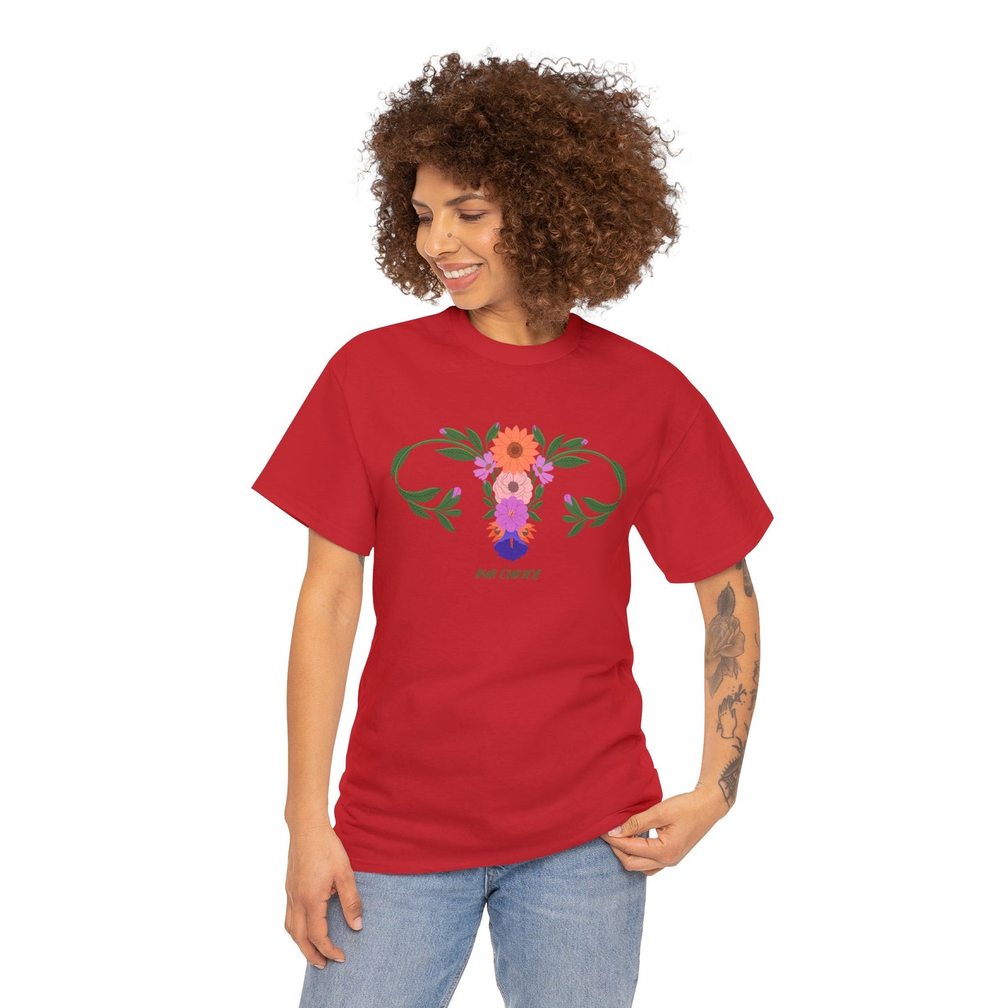 Unisex Heavy Cotton Tee Adult/Teen Activewear Shirt Comes In Many Colors Our Bodies Our Choice