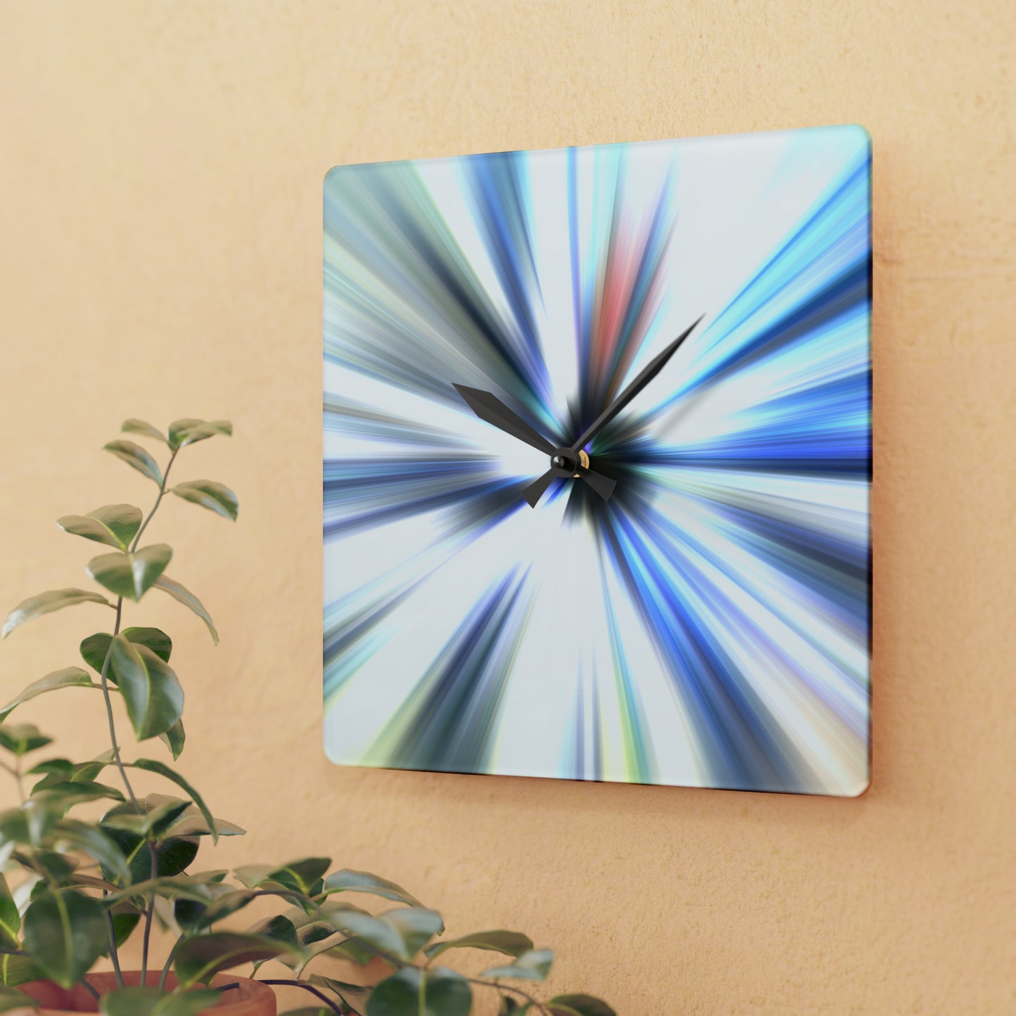 Acrylic Wall Clock Round and Square.  Matching Products Available. Bring Your Own Image For Free. Love a Print and Want It On a Different Products Just Call 1-603-377-1833