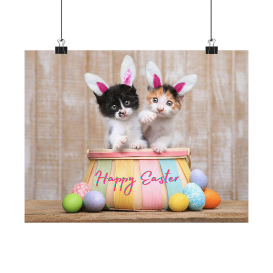 Matte Horizontal Posters Happy Easter Teens/Kids Gift Great For Bedrooms