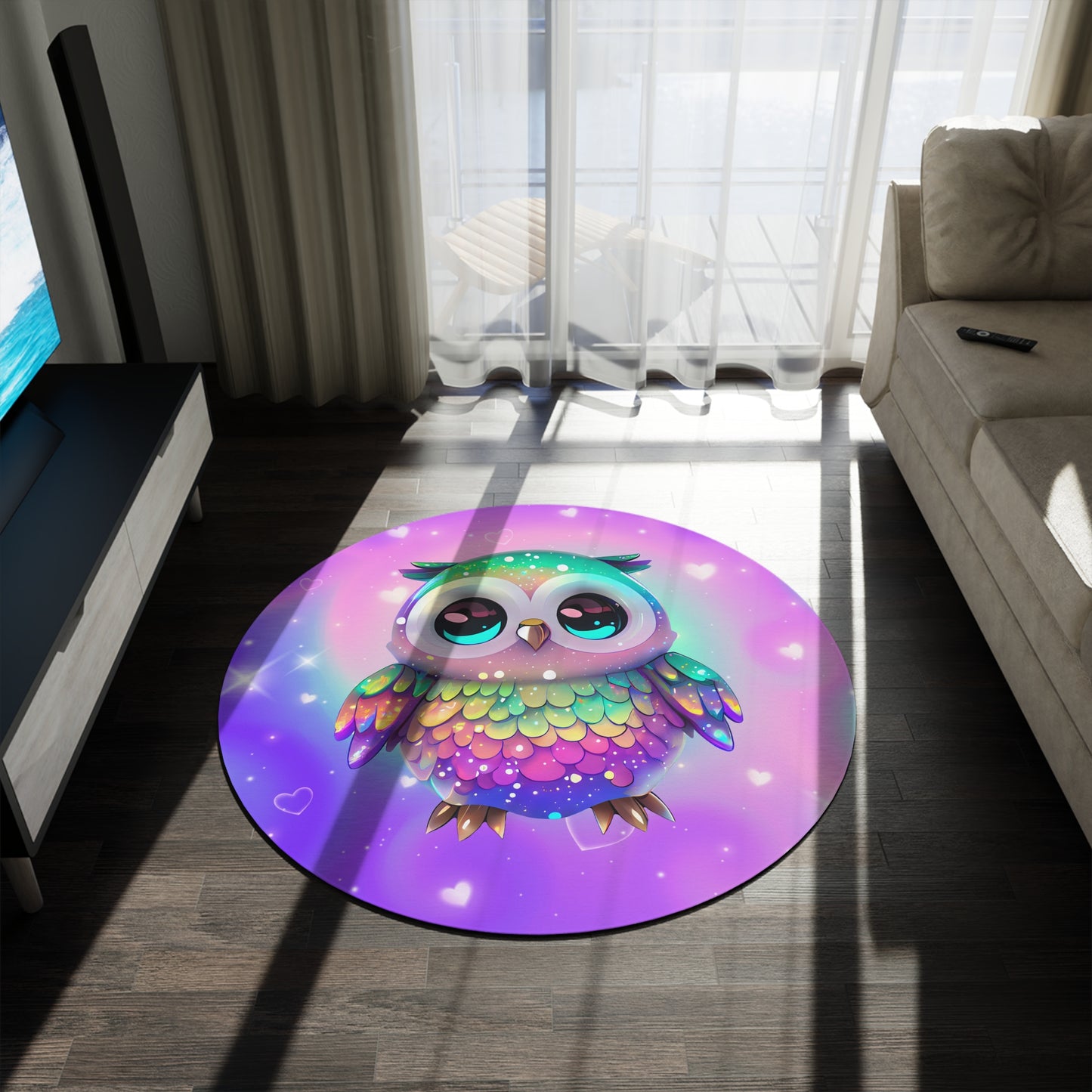 Round Rug Has Matching Products Sold Separate. Use Your Own Image Free Give Me a Jingle