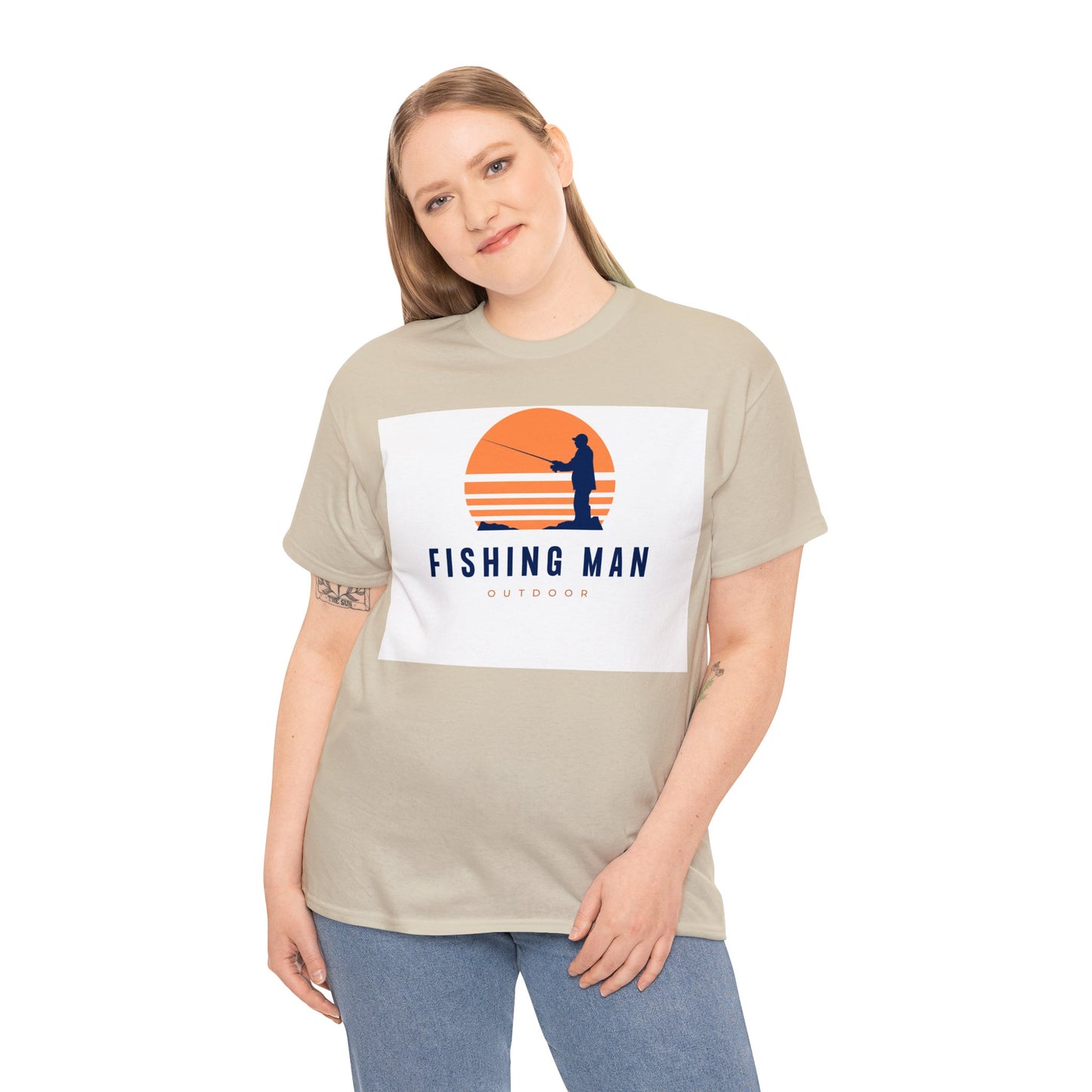 Unisex Heavy Cotton Tee Activewear Adult For That Fishing Man or Woman Fishing Lover Shirt Comes In Many Colors