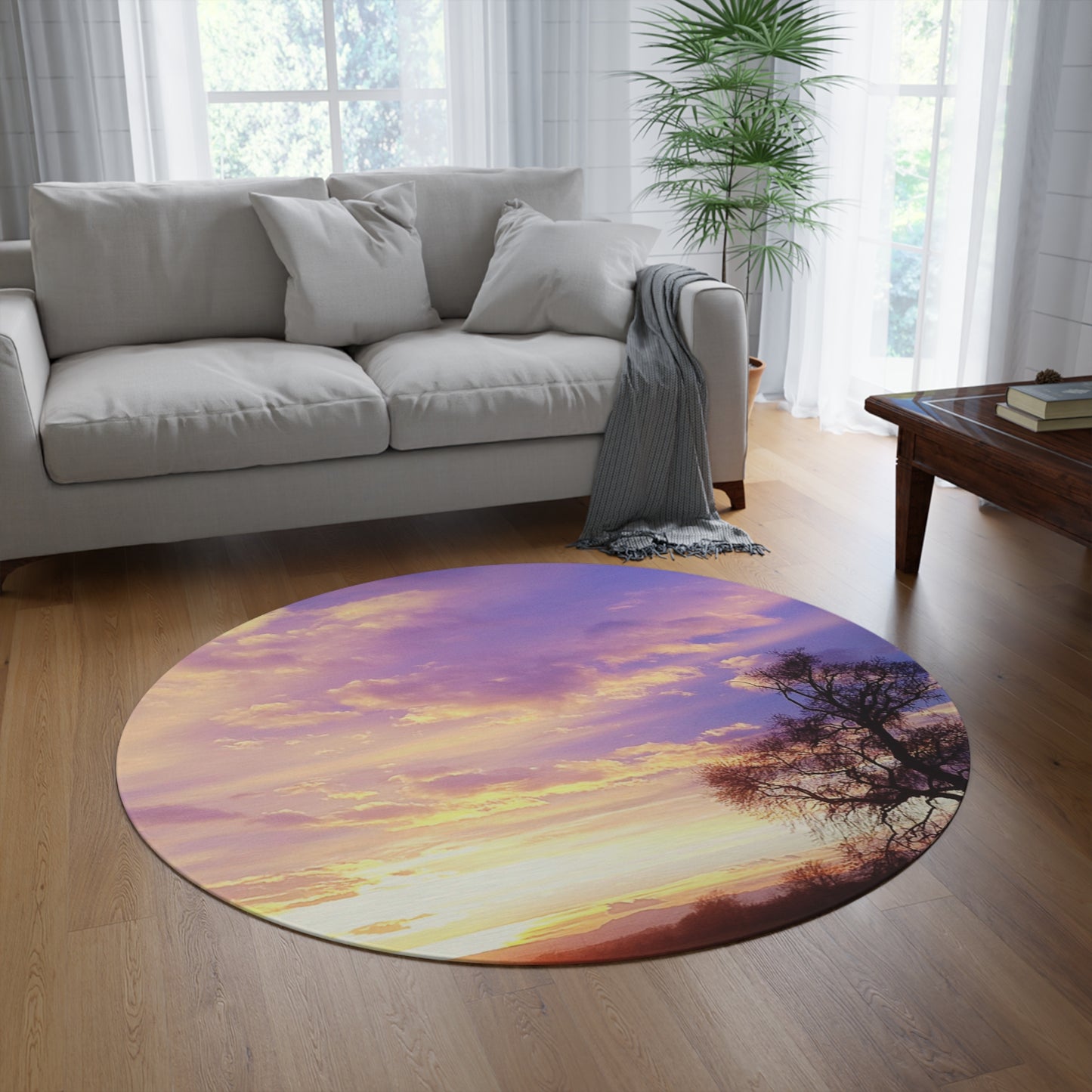 Round Rug Has Matching Products Sold Separate. One Comforter Two Pillow Sams And A Lamp, With Shipping Under 268$. Pick Your Own Image For Free Please Call, Matching Rugs Curtains And Clocks Also Available