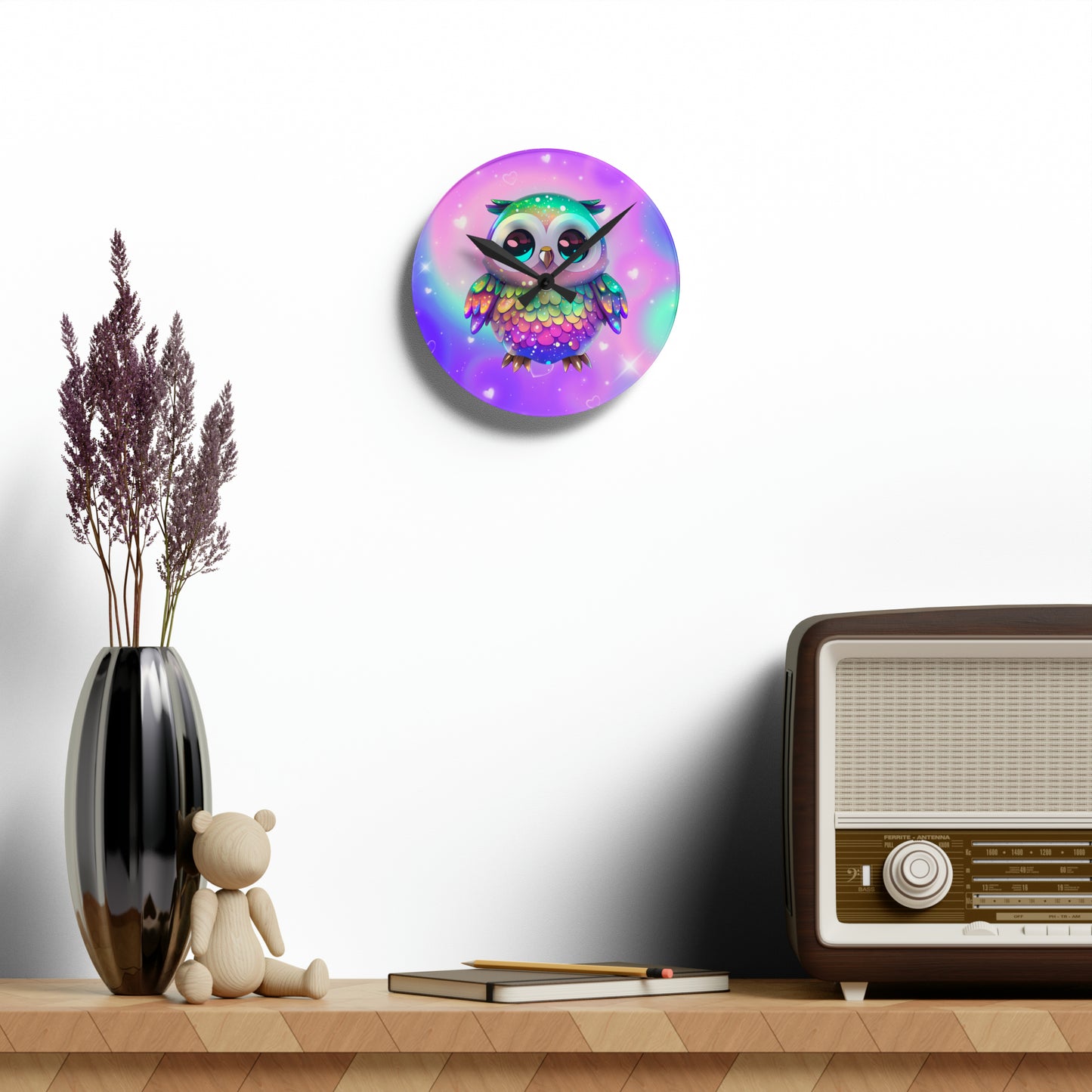 Acrylic Wall Clock Has Matching Products Sold Separate. Use Your Own Image Free Give Me a Jingle