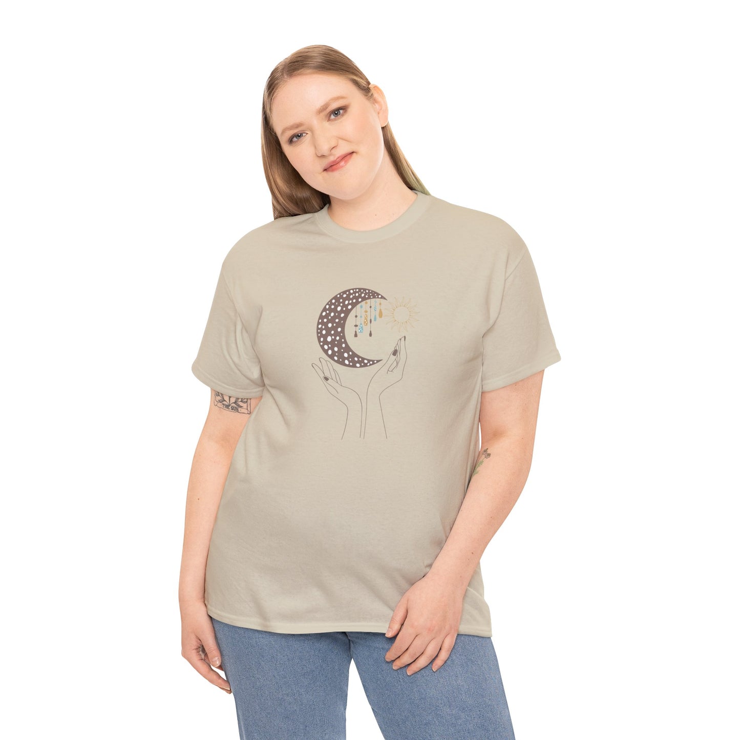 Unisex Heavy Cotton Tee Adult/Teen Activewear Moon Lover Shirt Comes In Many Colors