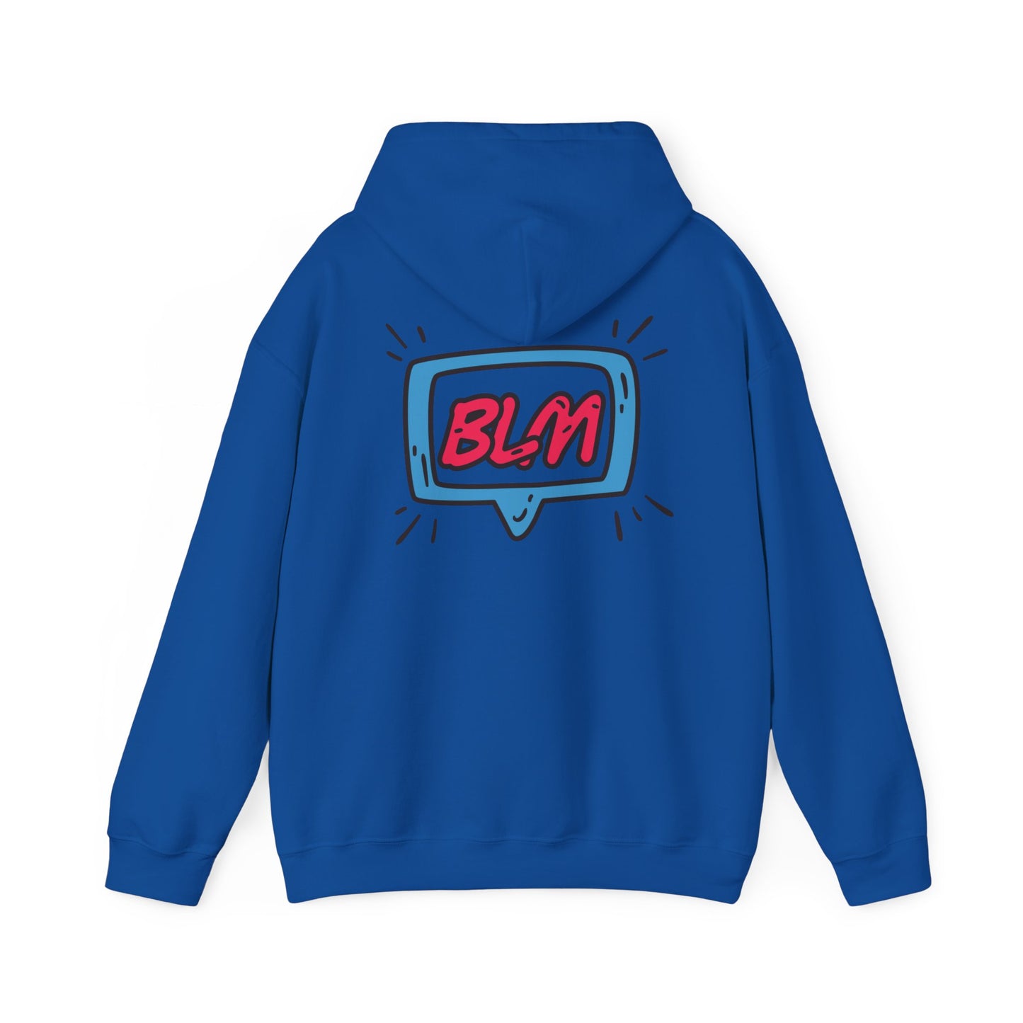 Unisex Heavy Blend™ Hooded Sweatshirt Adult/Teen Activewear Black Lives Matter on Back Colors Blue Black Red Writing