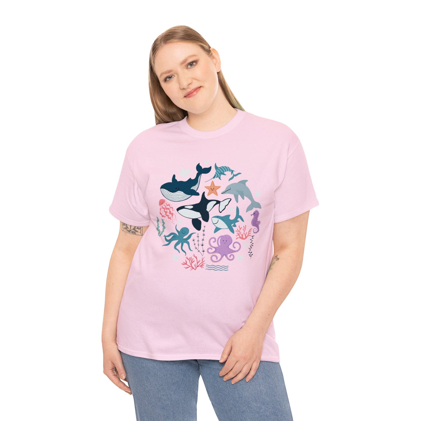 Unisex Heavy Cotton Tee Adult/Teen Activewear Shirt Comes In Many Colors