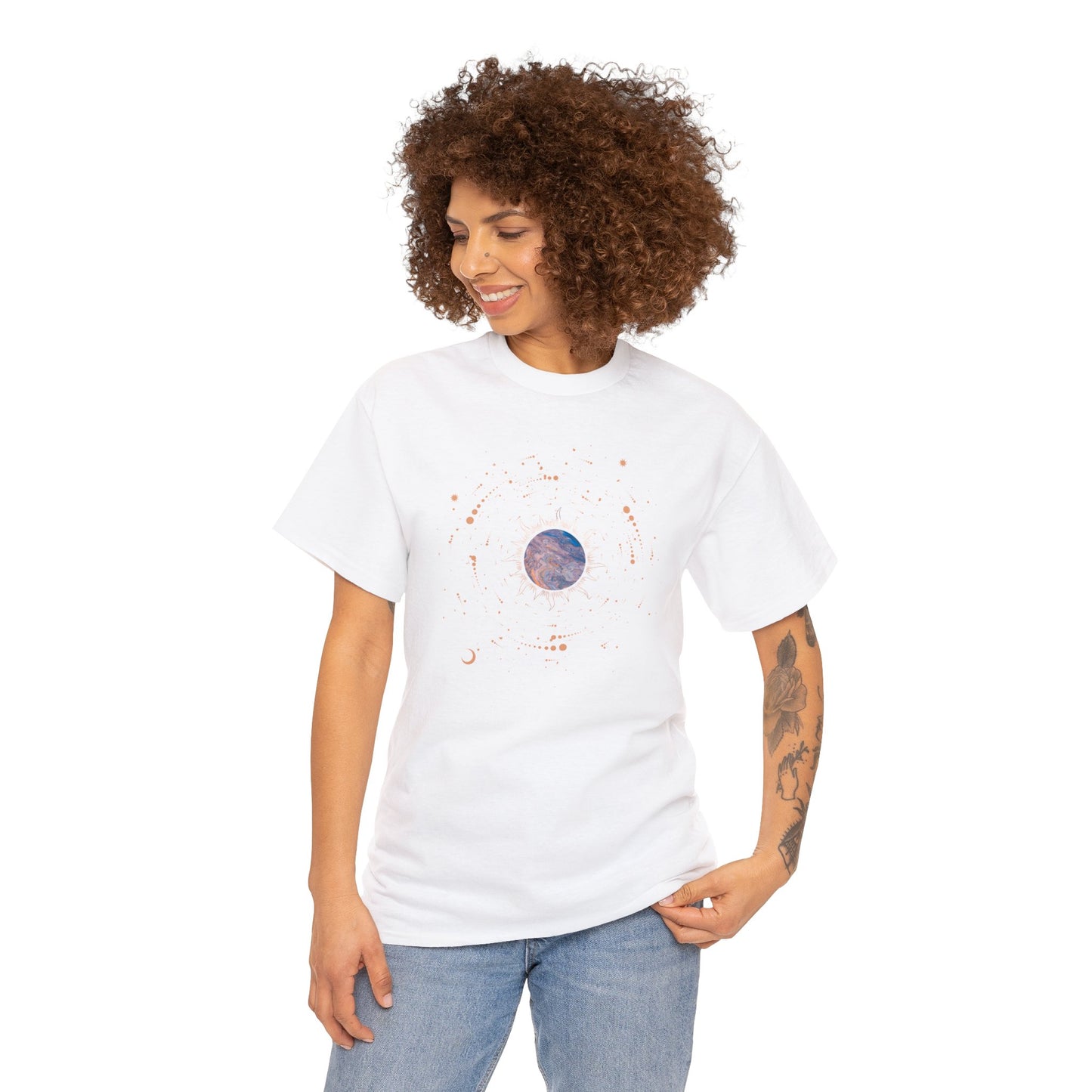 Unisex Heavy Cotton Tee Adult/Teen Sun N Moon Lovers This Is The Shirt For You Comes In Many Colors