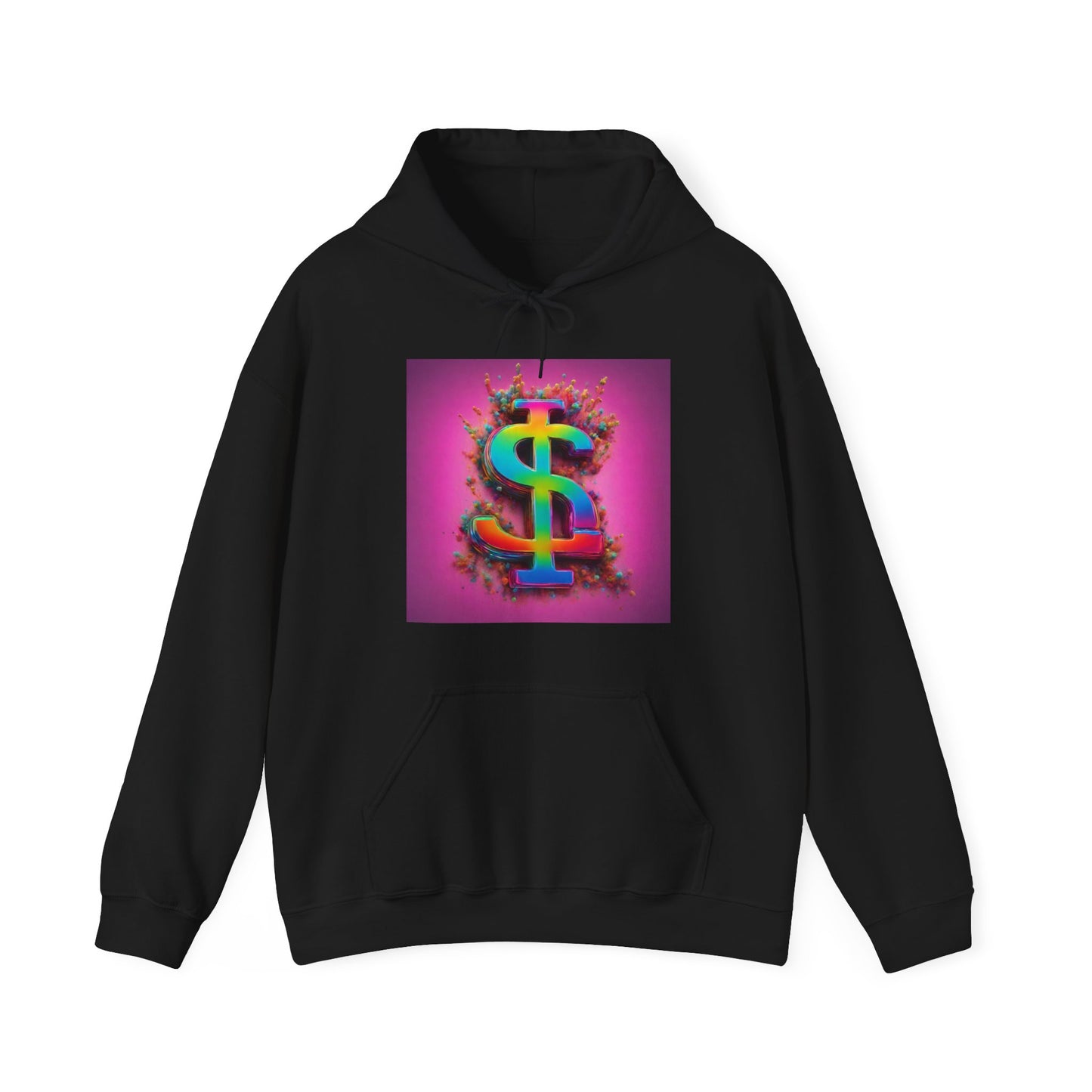 Unisex Heavy Blend™ Hooded Sweatshirt Adult/Teen Activewear Dollar Sign Hot Pink Background