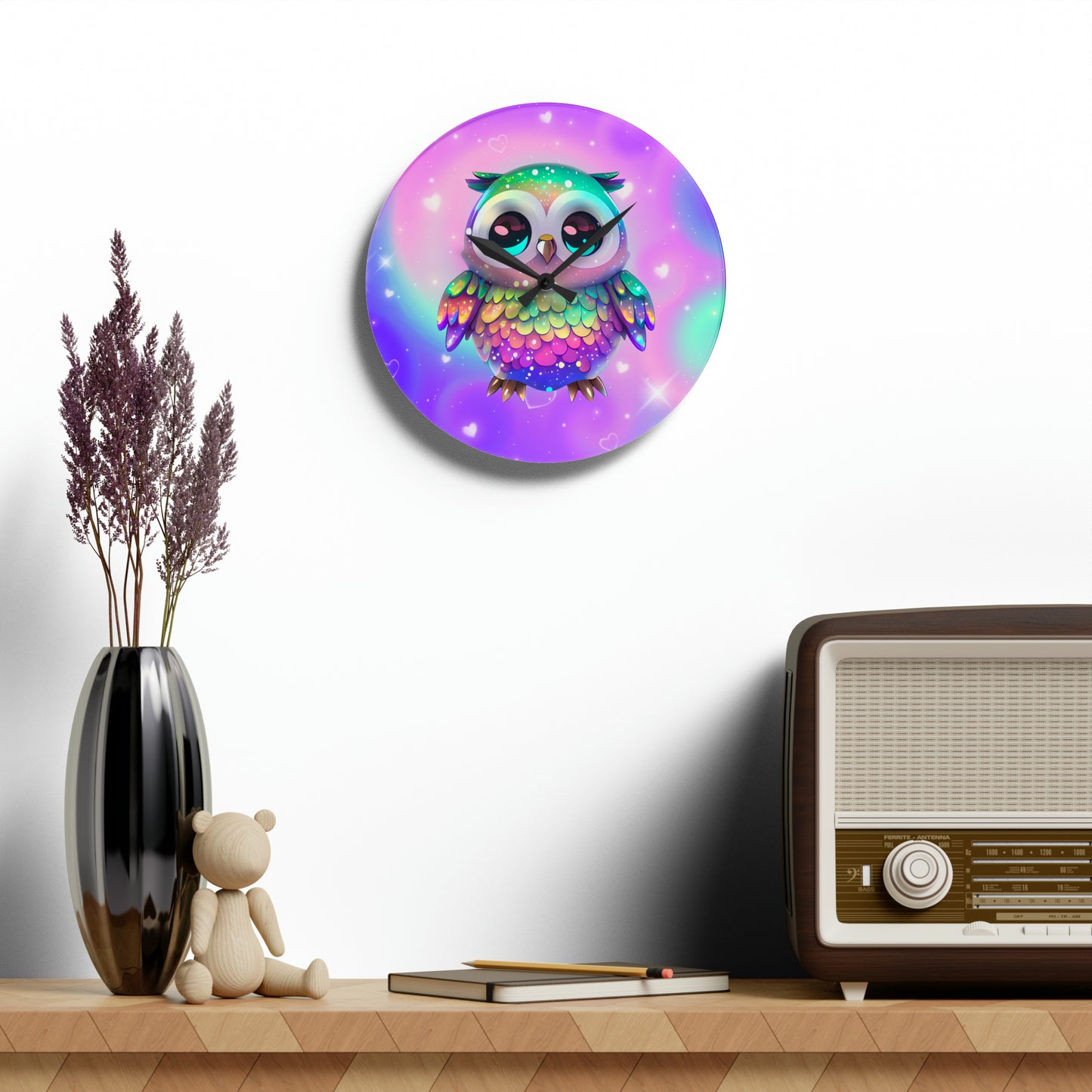 Acrylic Wall Clock Has Matching Products Sold Separate. Use Your Own Image Free Give Me a Jingle