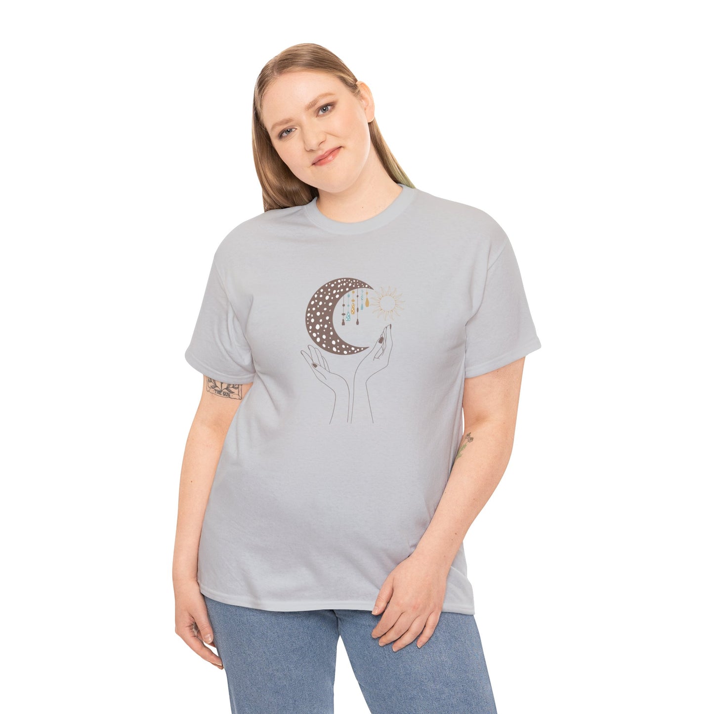 Unisex Heavy Cotton Tee Adult/Teen Activewear Moon Lover Shirt Comes In Many Colors