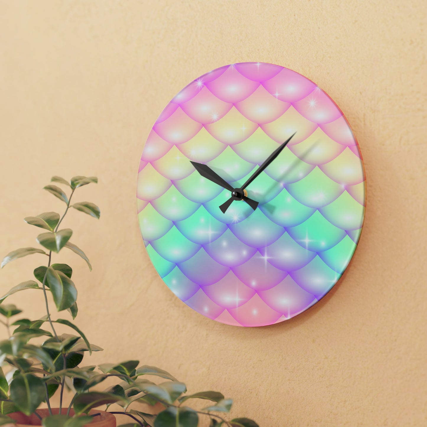 Acrylic Wall Clock Has Matching Products Sold Separate. Use Your Own Image Free Give Me a Jingle