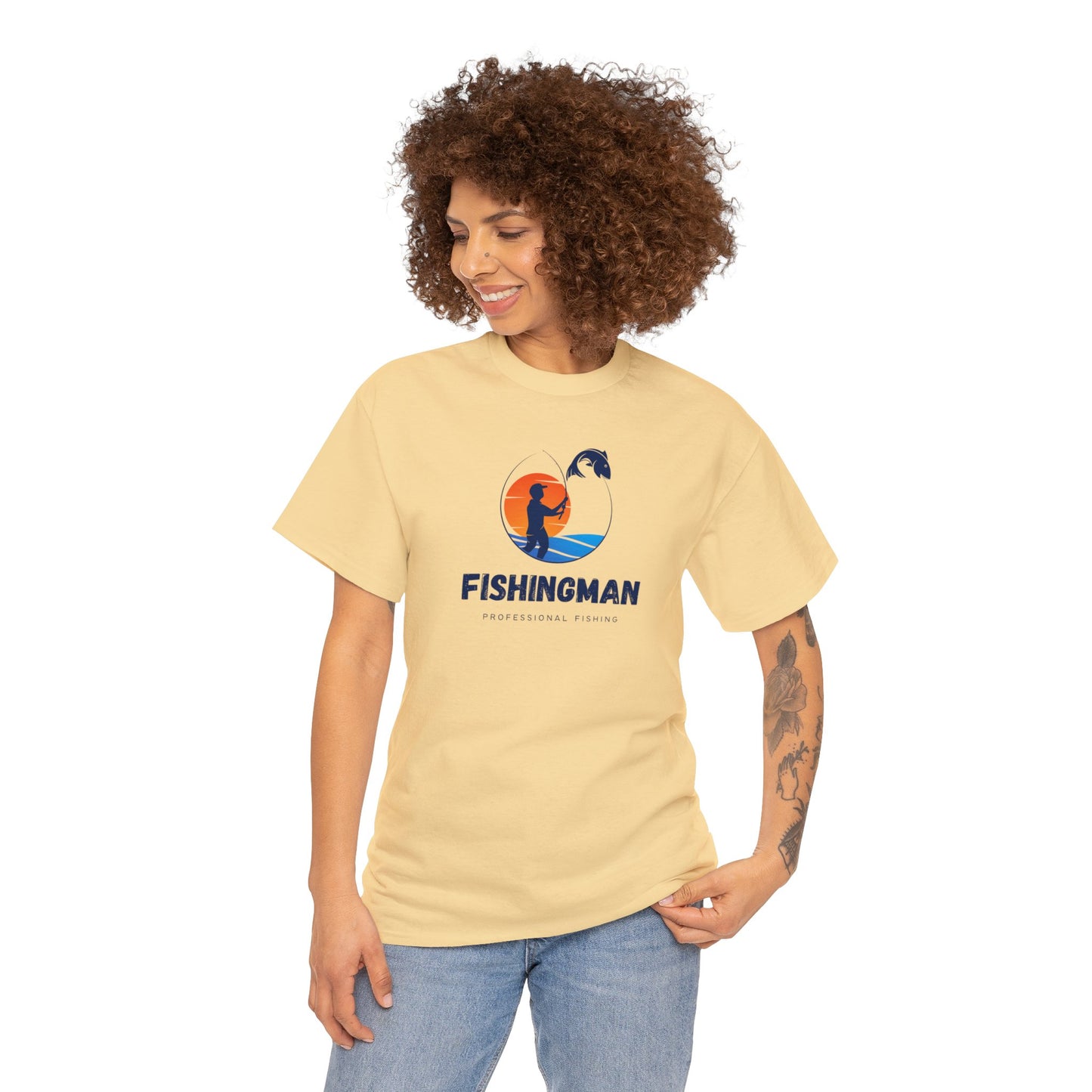 Unisex Heavy Cotton Tee Adult/Teen Activewear For That Fishing Lover