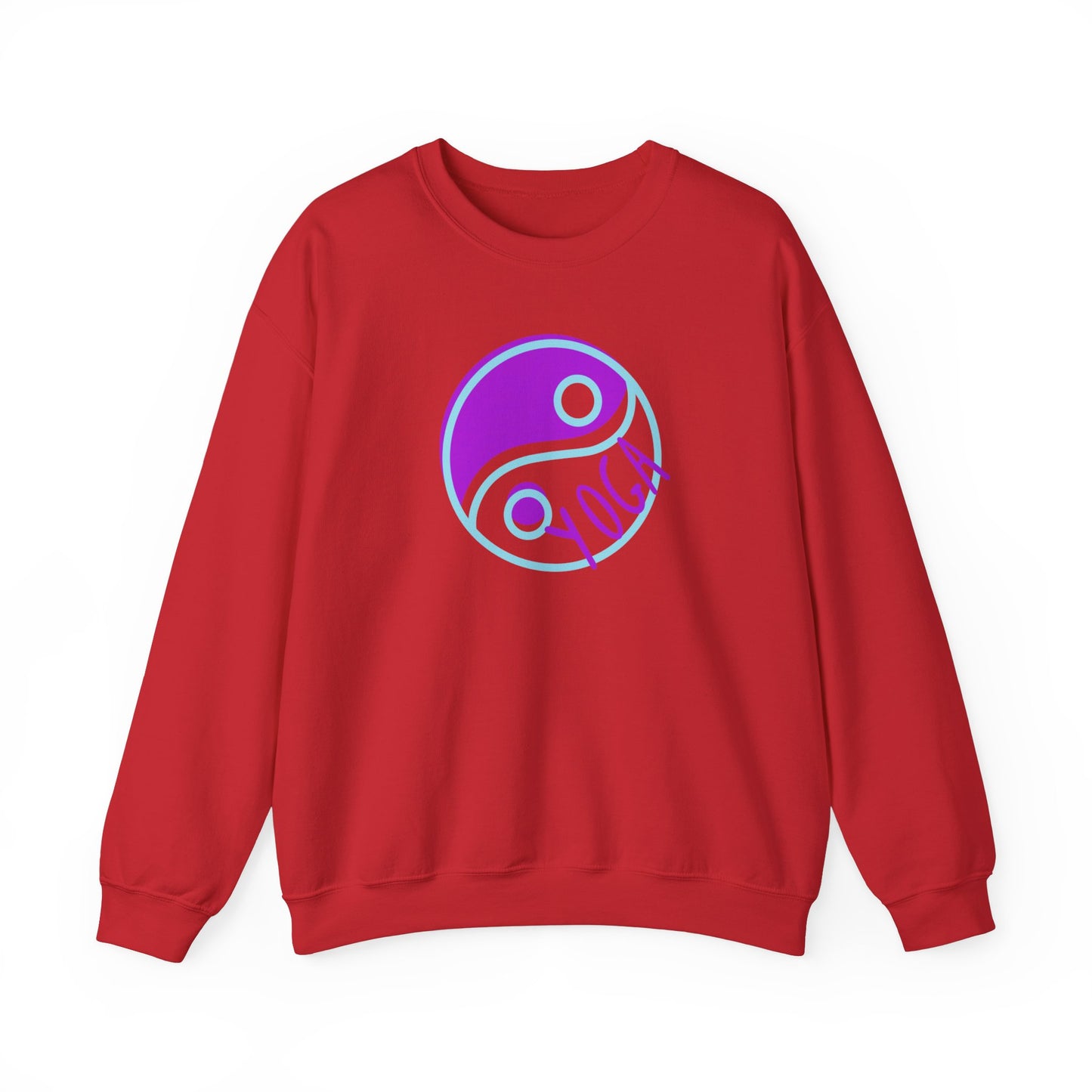 Unisex Heavy Blend™ Crewneck Sweatshirt ADULT/TEEN ACTIVEWEAR YIN-YANG  PURPLE TEAL-BLUE