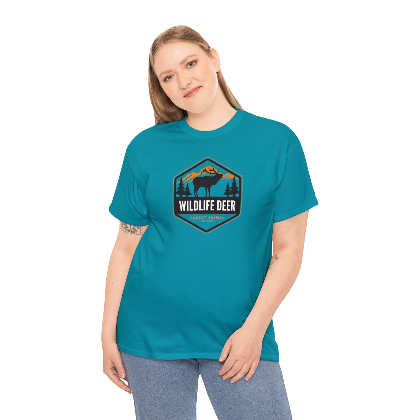 Unisex Heavy Cotton Tee Adult/Teen For That Outdoorsman Activewear Shirt Comes In Many Colors