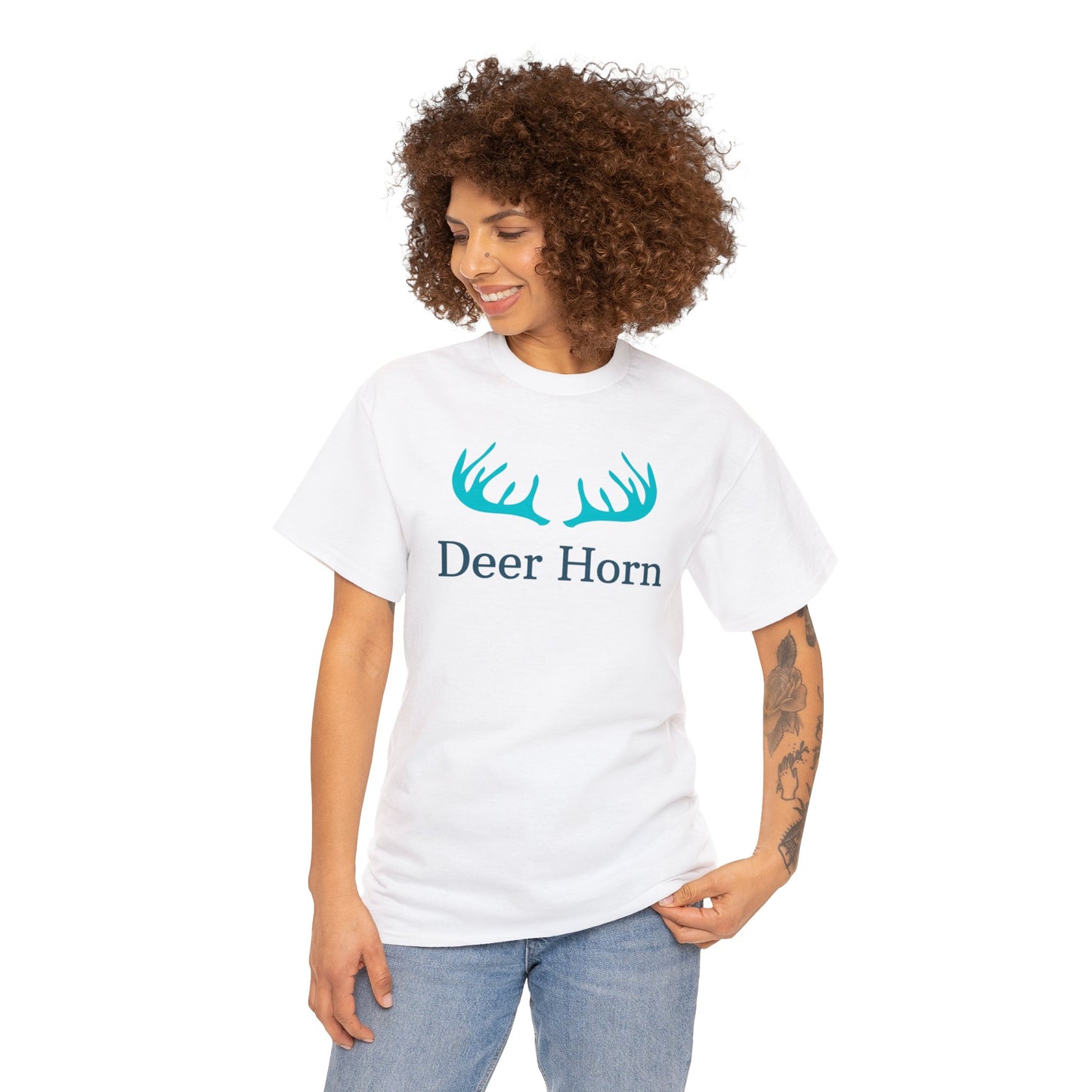 Unisex Heavy Cotton Tee Adult/Teen Activewear Deer Horn For The Avid Hunter Hunter Lover Shirt Comes In Many Colors