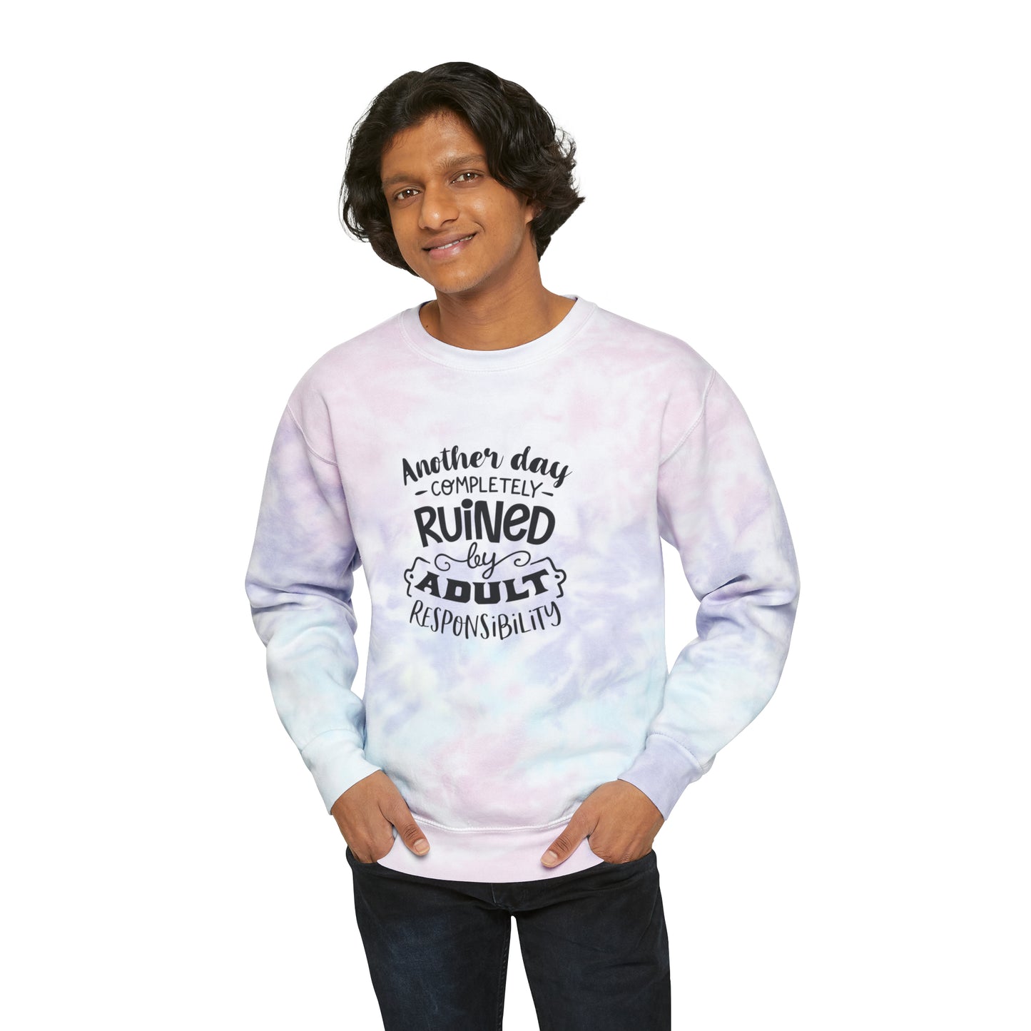 Unisex Tie-Dye Sweatshirt  Adult/Teen Activewear Comes In Two Colors