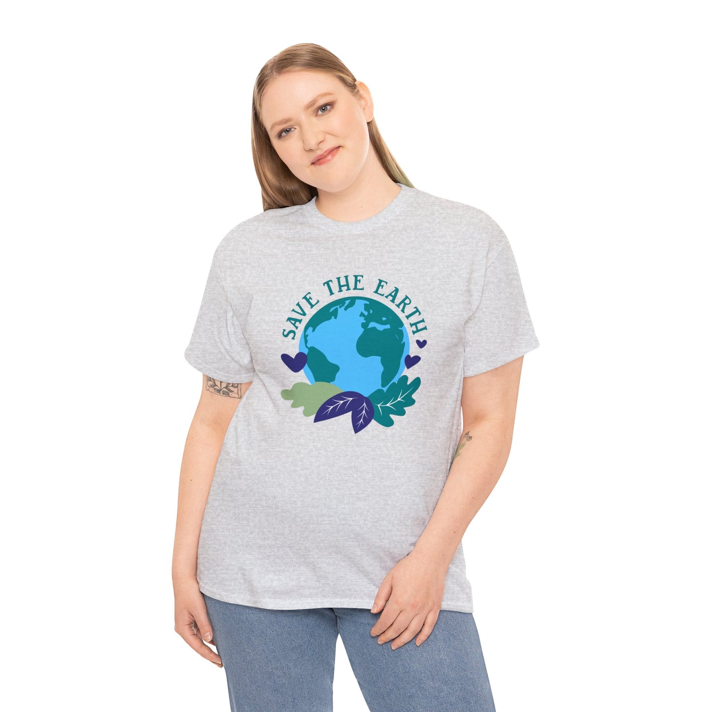 Unisex Heavy Cotton Tee Adult/Teen Activewear Shirt Comes In Many Colors Save The Earth