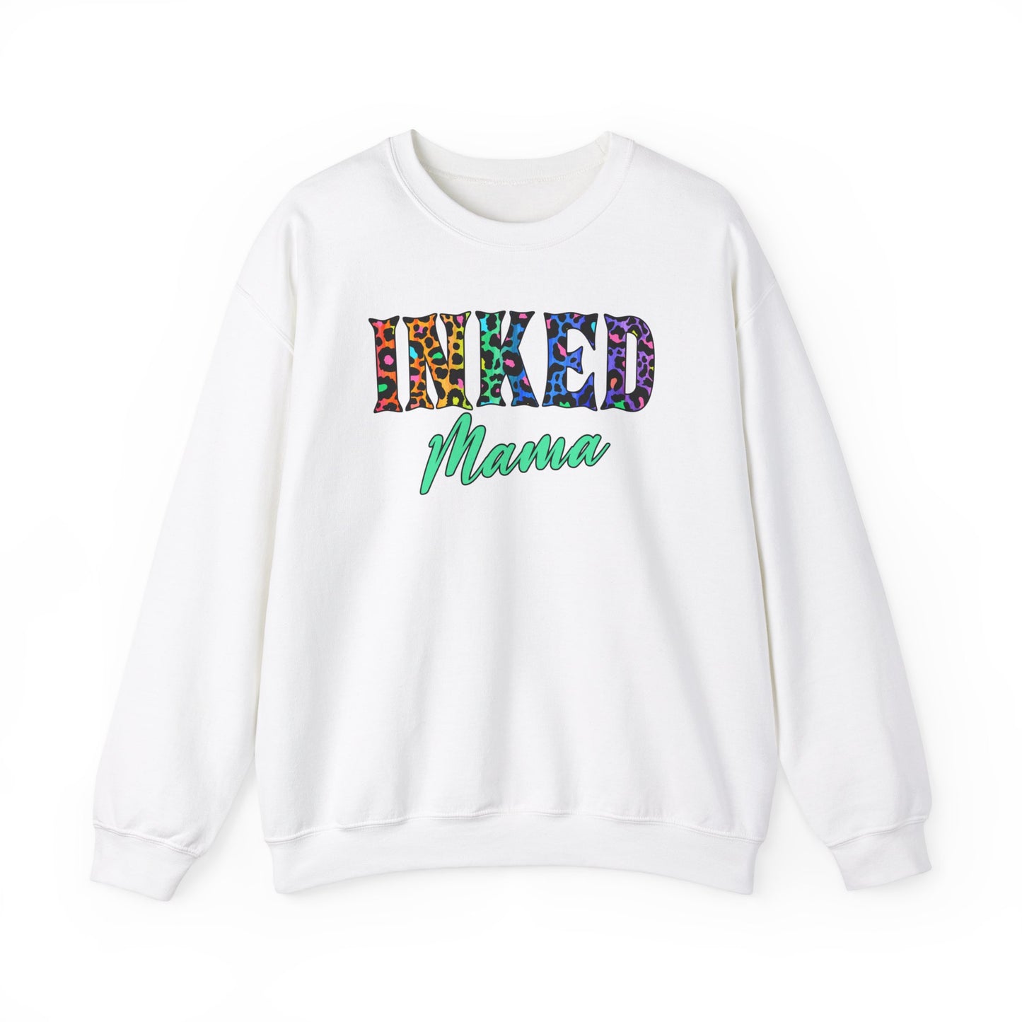 Unisex Heavy Blend™ Crewneck Sweatshirt Adult/Teen Activewear Inked Mama Bright Colors Pinks Purple Blue Customizable tiffany.trillo@icloud.com